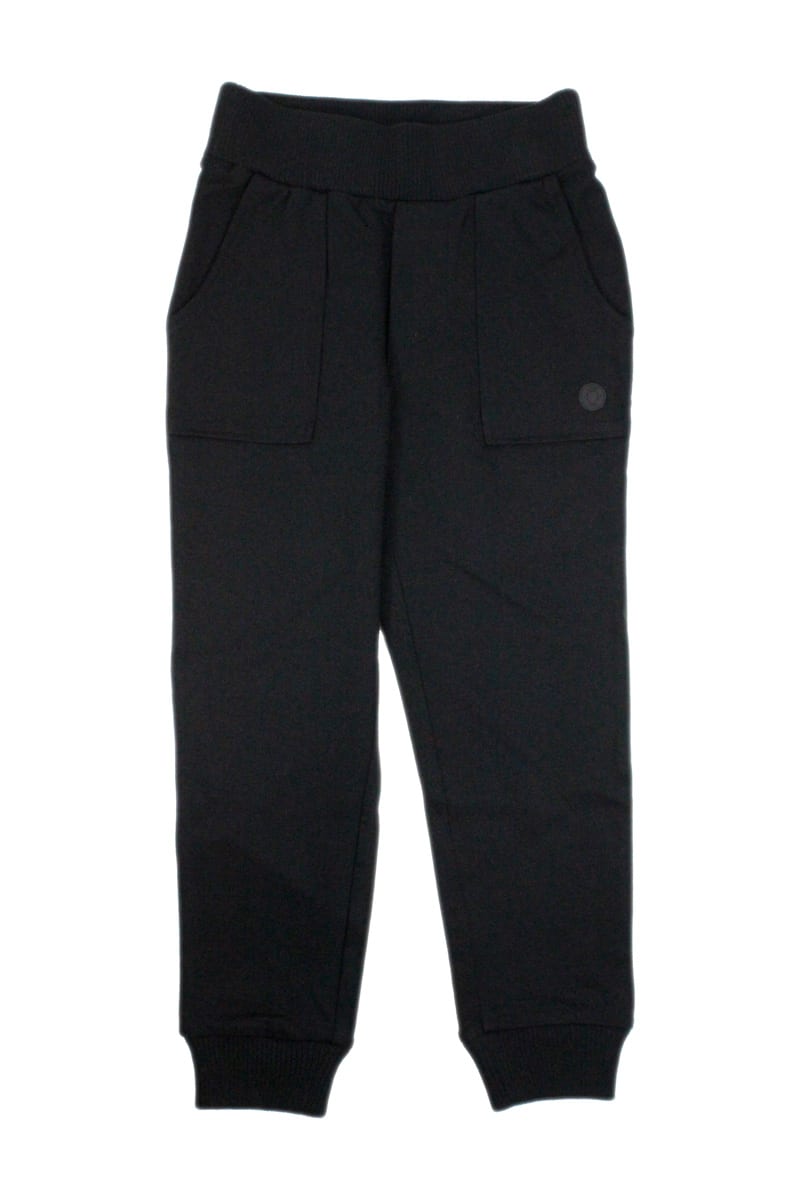 Liu-Jo Jogging Trousers In Stretch Stretch Viscose With Cuffs At The Bottom And Elastic Waistband