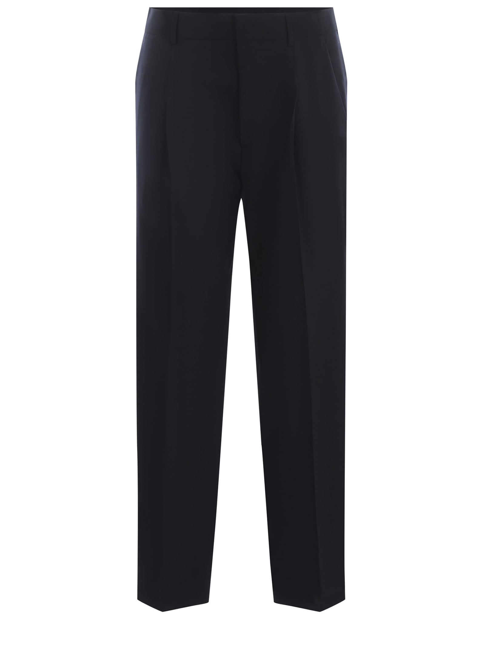 Shop Costumein Trousers  Vincent Made Of Cool Wool In Blu