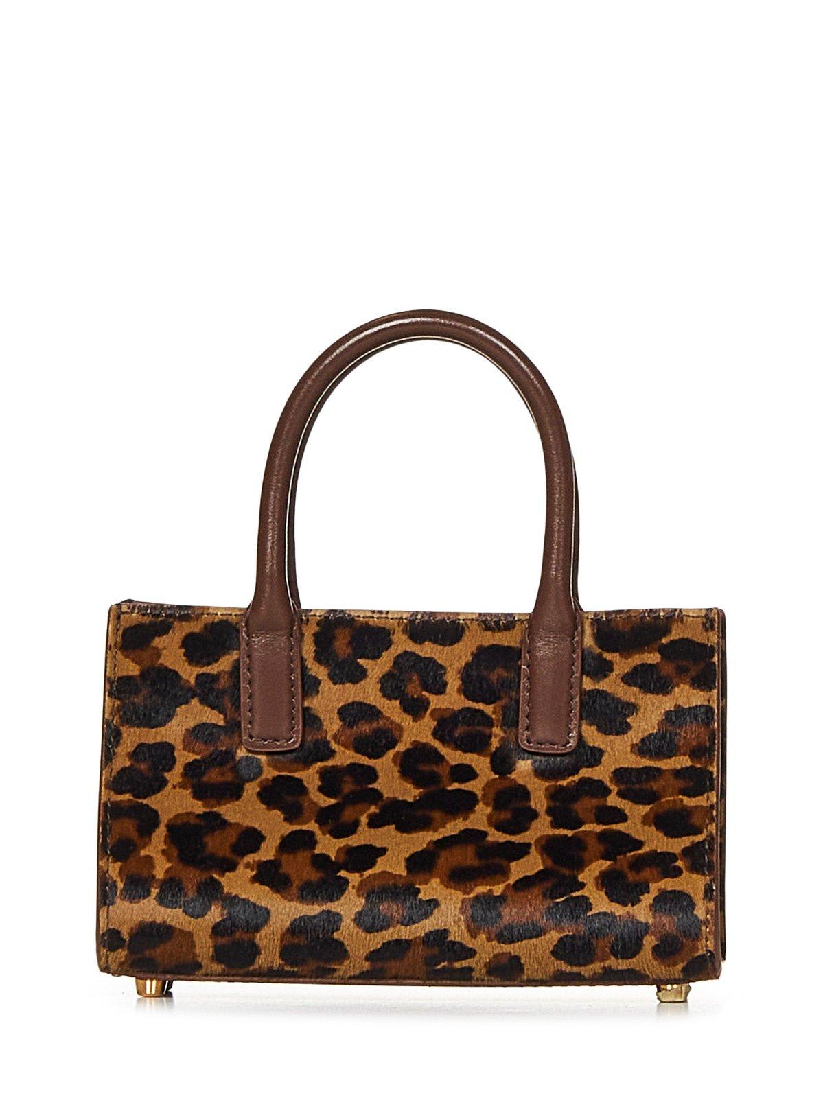 Shop Versace Medusa-plaque Leopard Printed Tote Bag In Brown