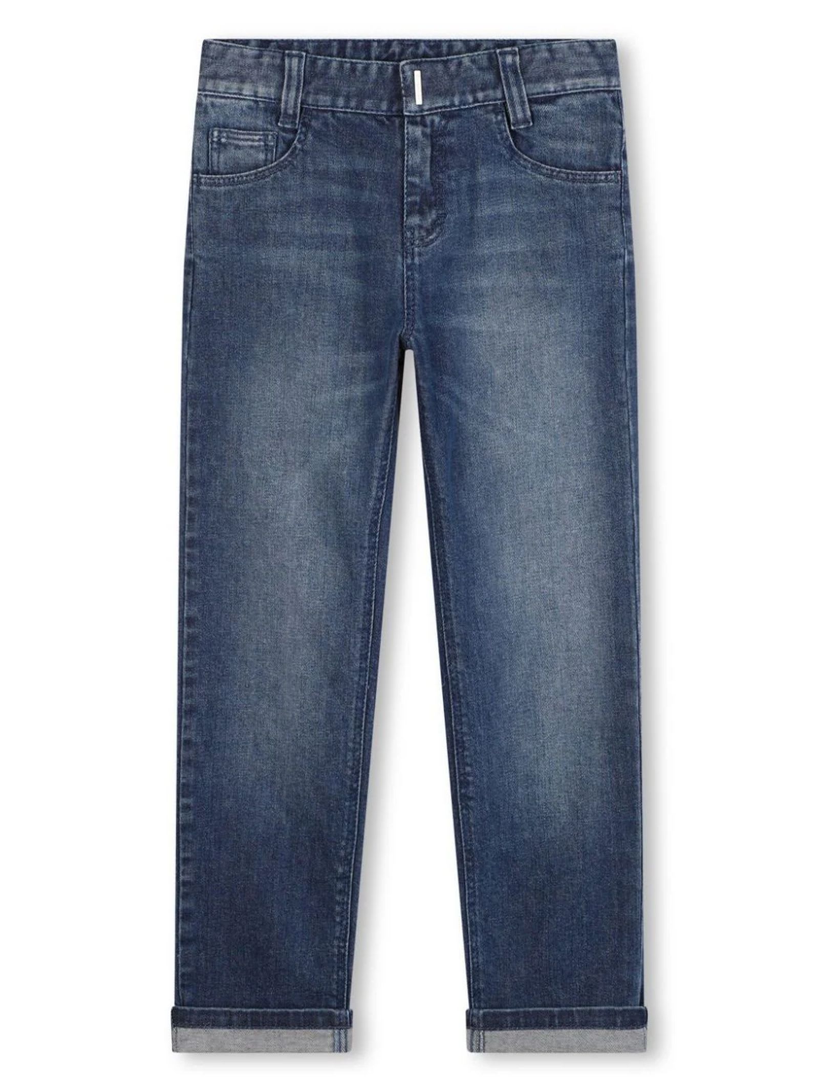 Shop Givenchy Kids Jeans Blue