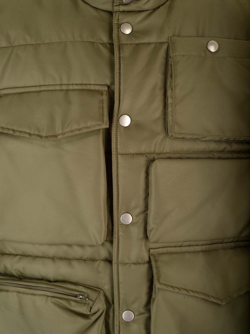 Shop Mm6 Maison Margiela Multi Pocket Padded Vest In Green