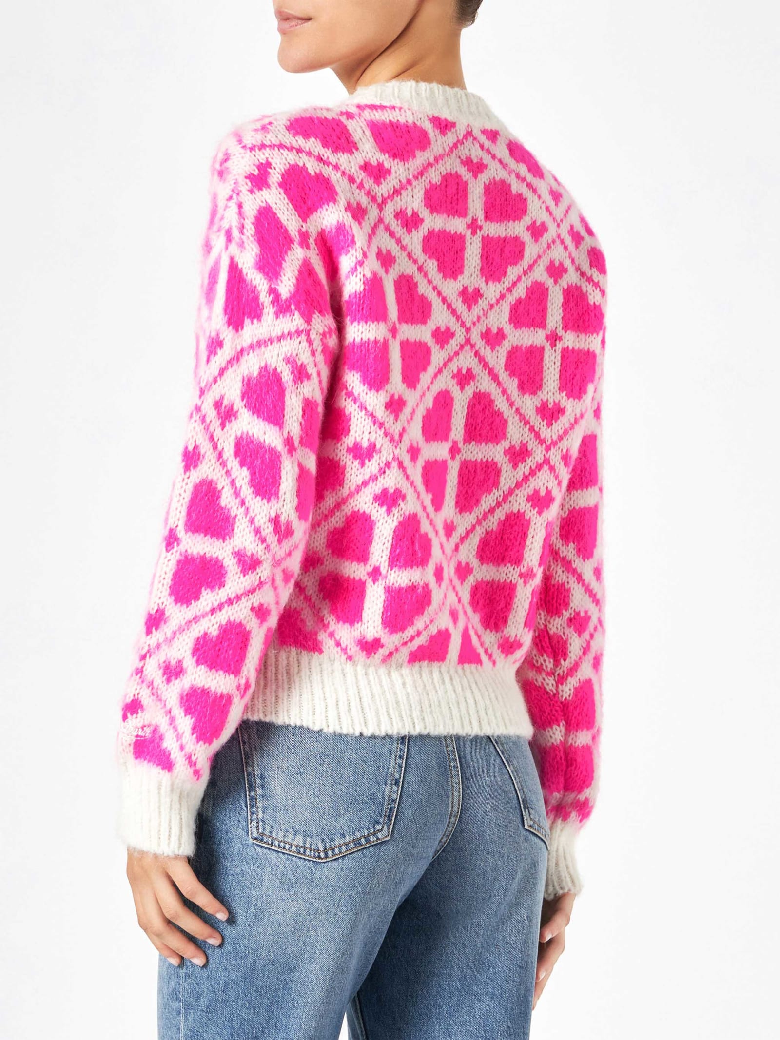 Mc2 Saint Barth Woman Brushed Crewneck With Lettering