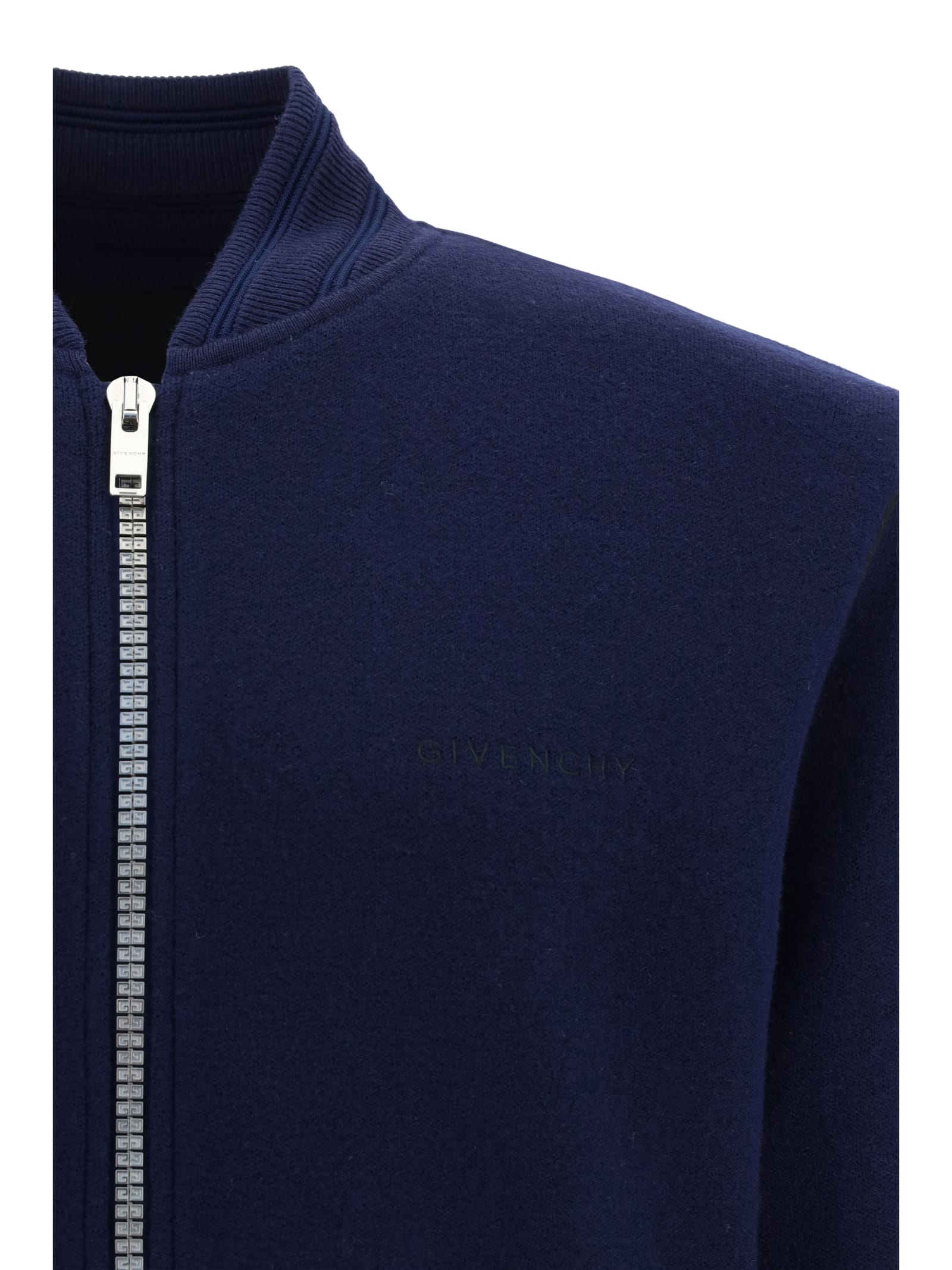 Shop Givenchy Varsity Jacket In Blue