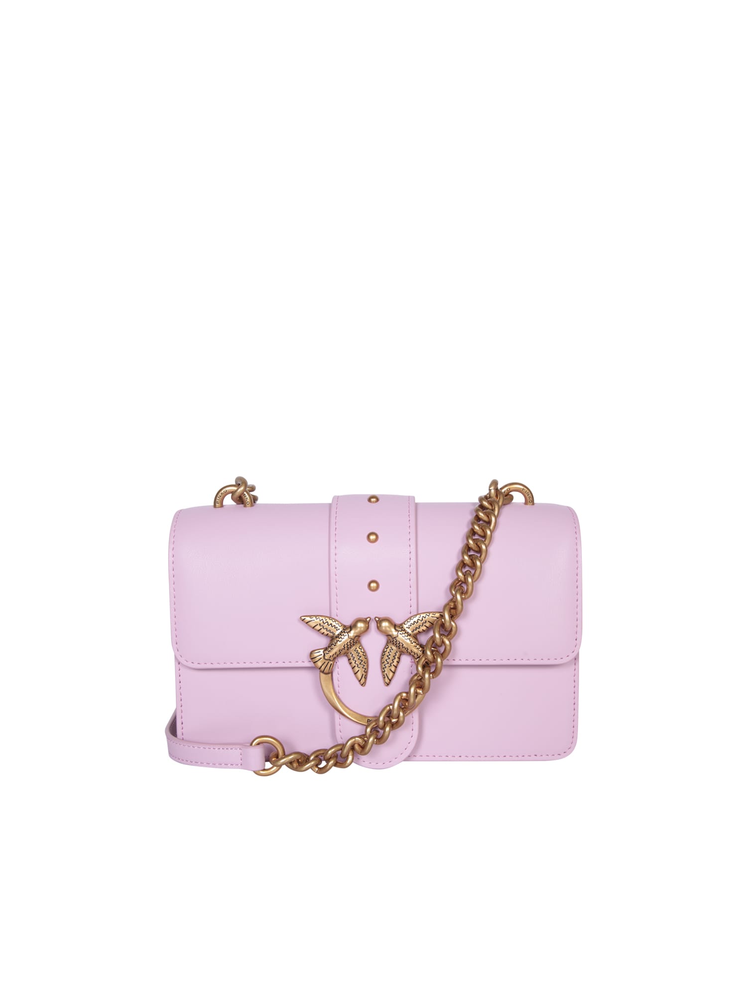 Shop Pinko Love One Mini Purple Bag By