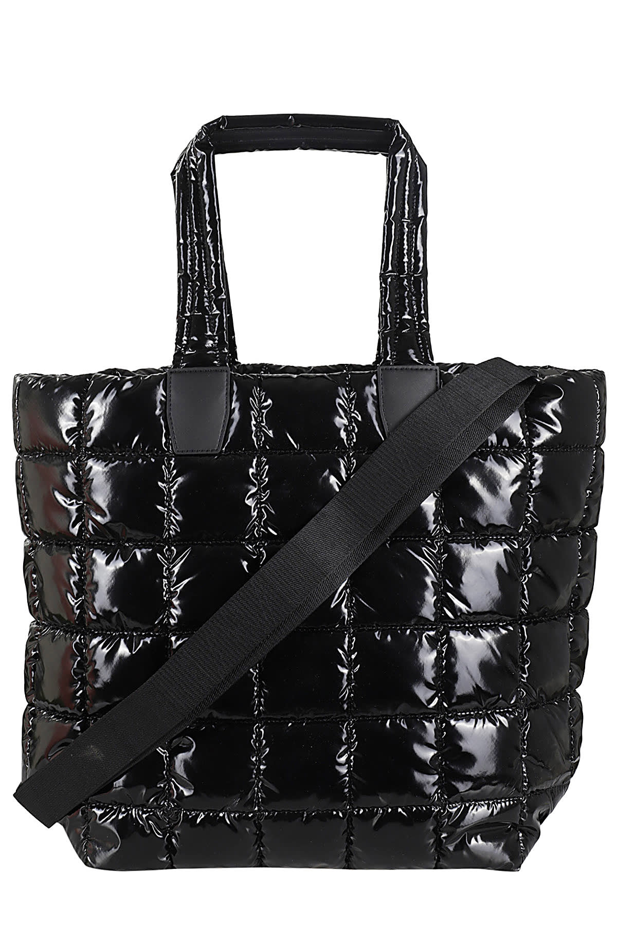 Veecollective Porter Shopper In Black Vinyl Blk