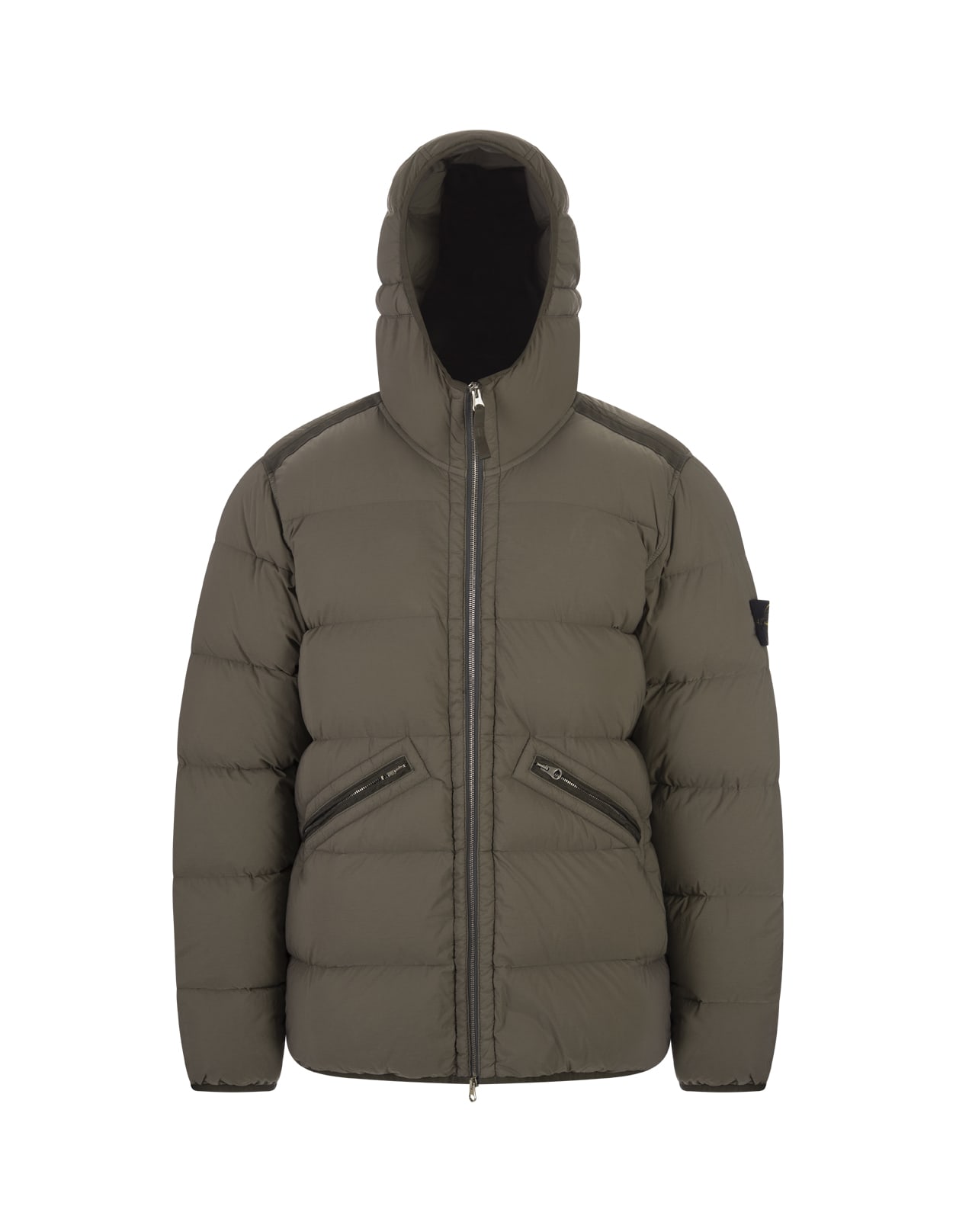 Shop Stone Island Walnut Blouson In Seamless Tunnel Nylon Down -tc In Brown