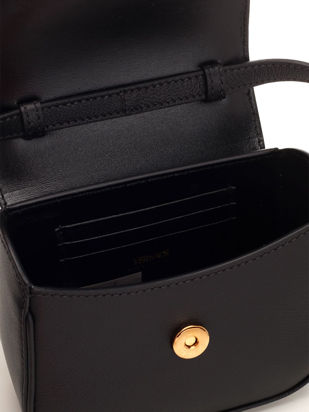 Shop Versace Medusa Top Handle Mini Bag In Black