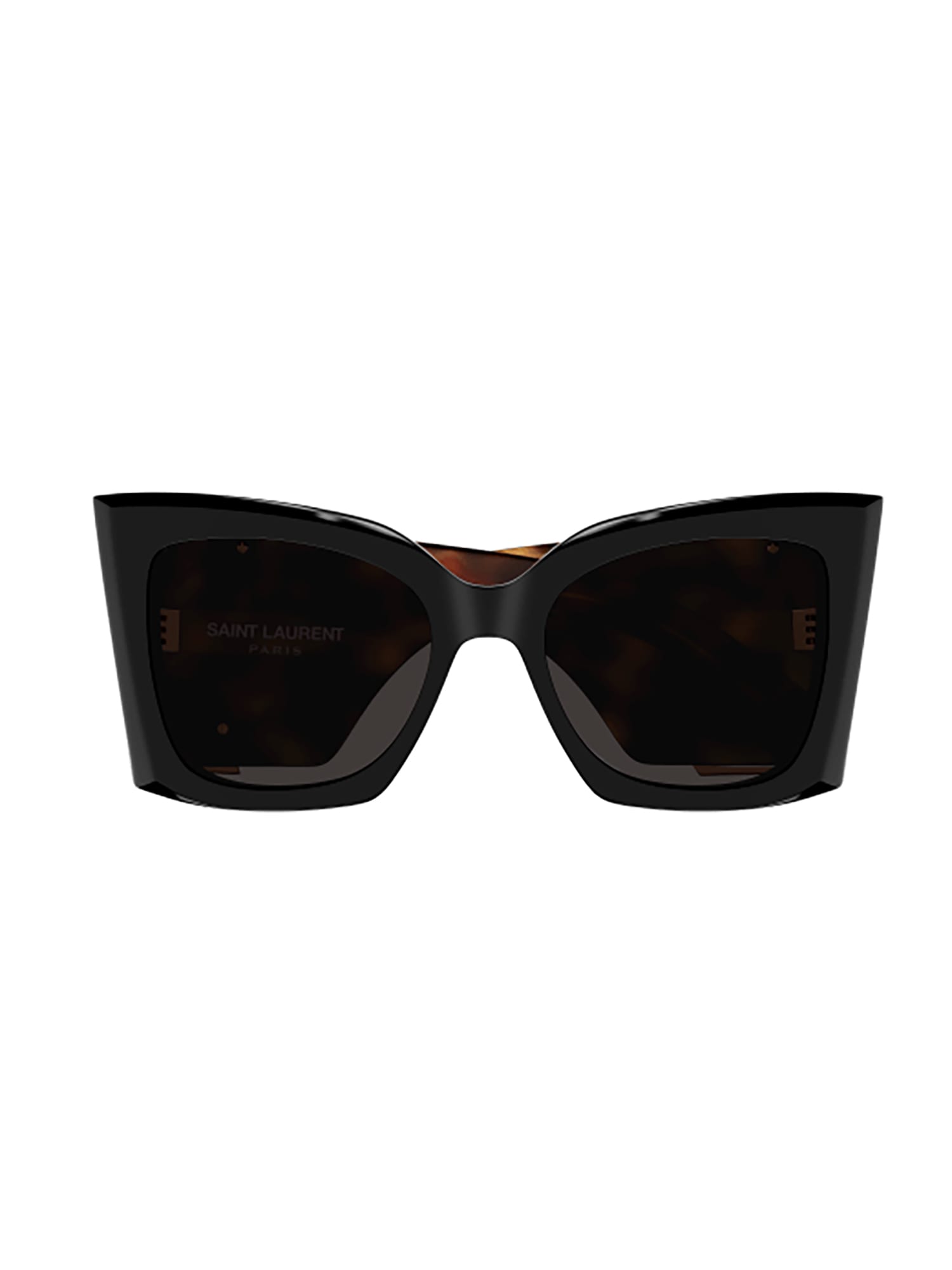 Shop Saint Laurent Sl M119 Blaze Sunglasses In Black Havana Black