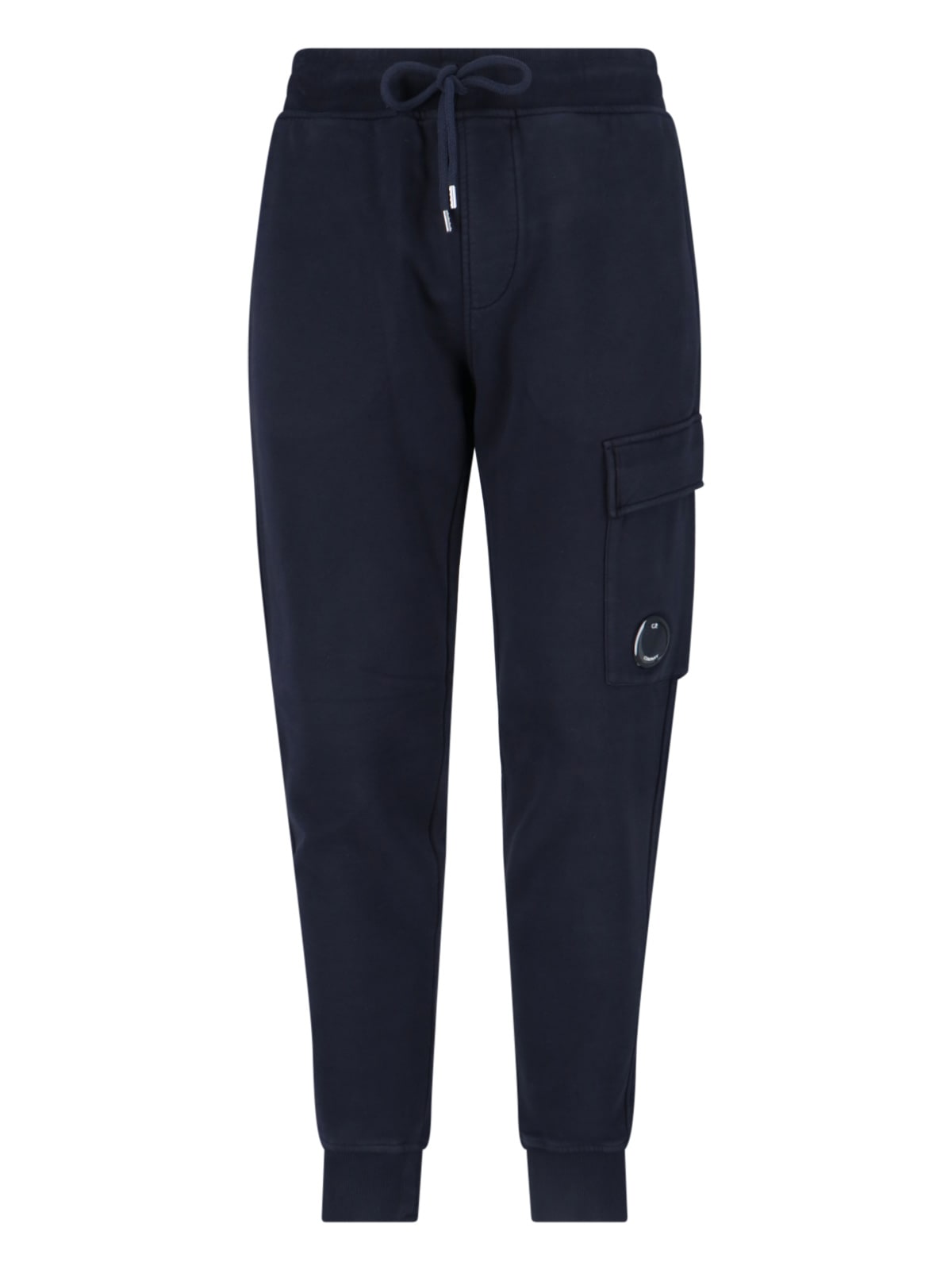 C.p. Company Logo Sporty Pants In Black