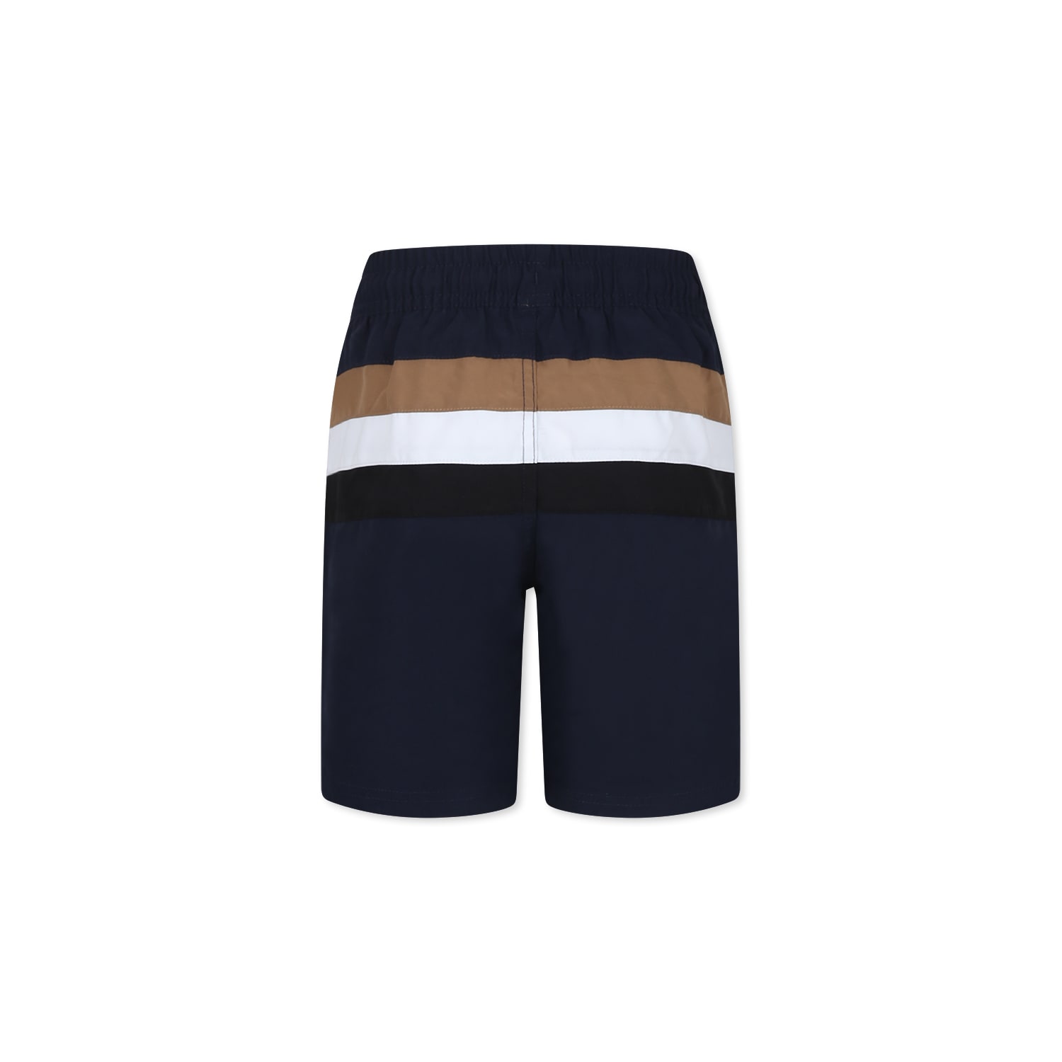 Hugo Boss Blue Swim Shorts For Boy With Logo In Blue