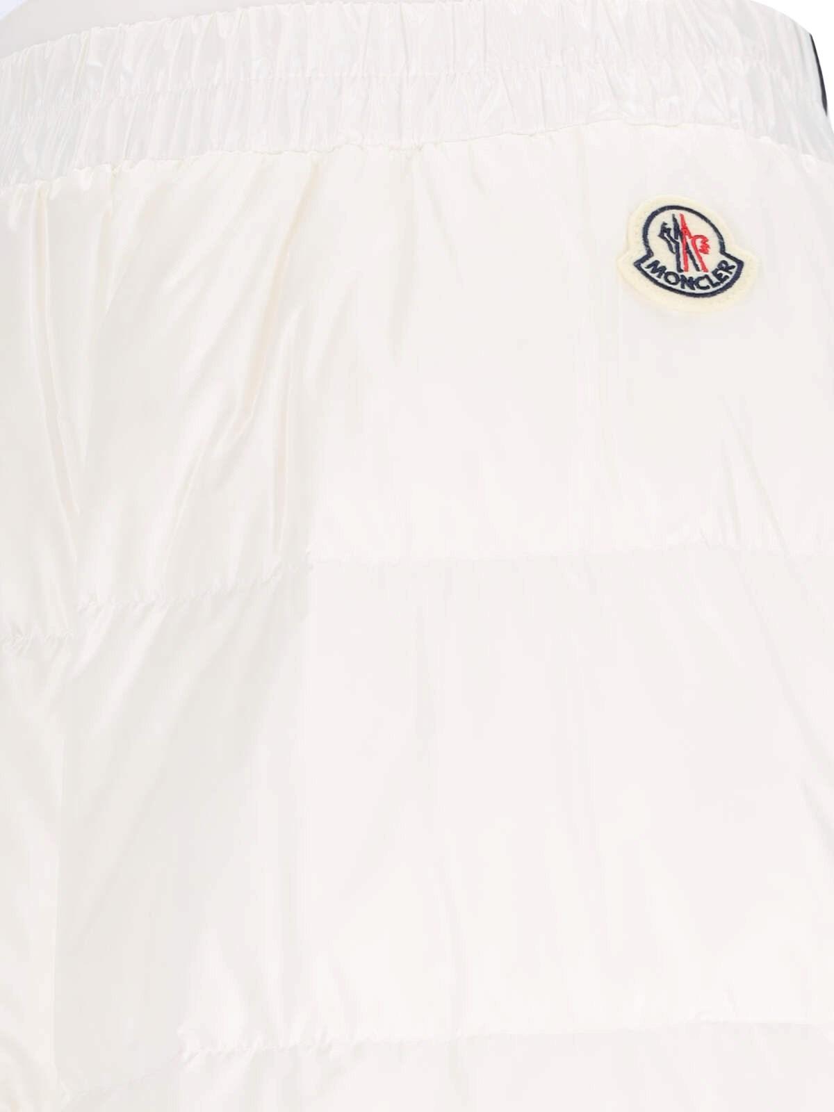 Shop Moncler Flared Midi Skirt In White