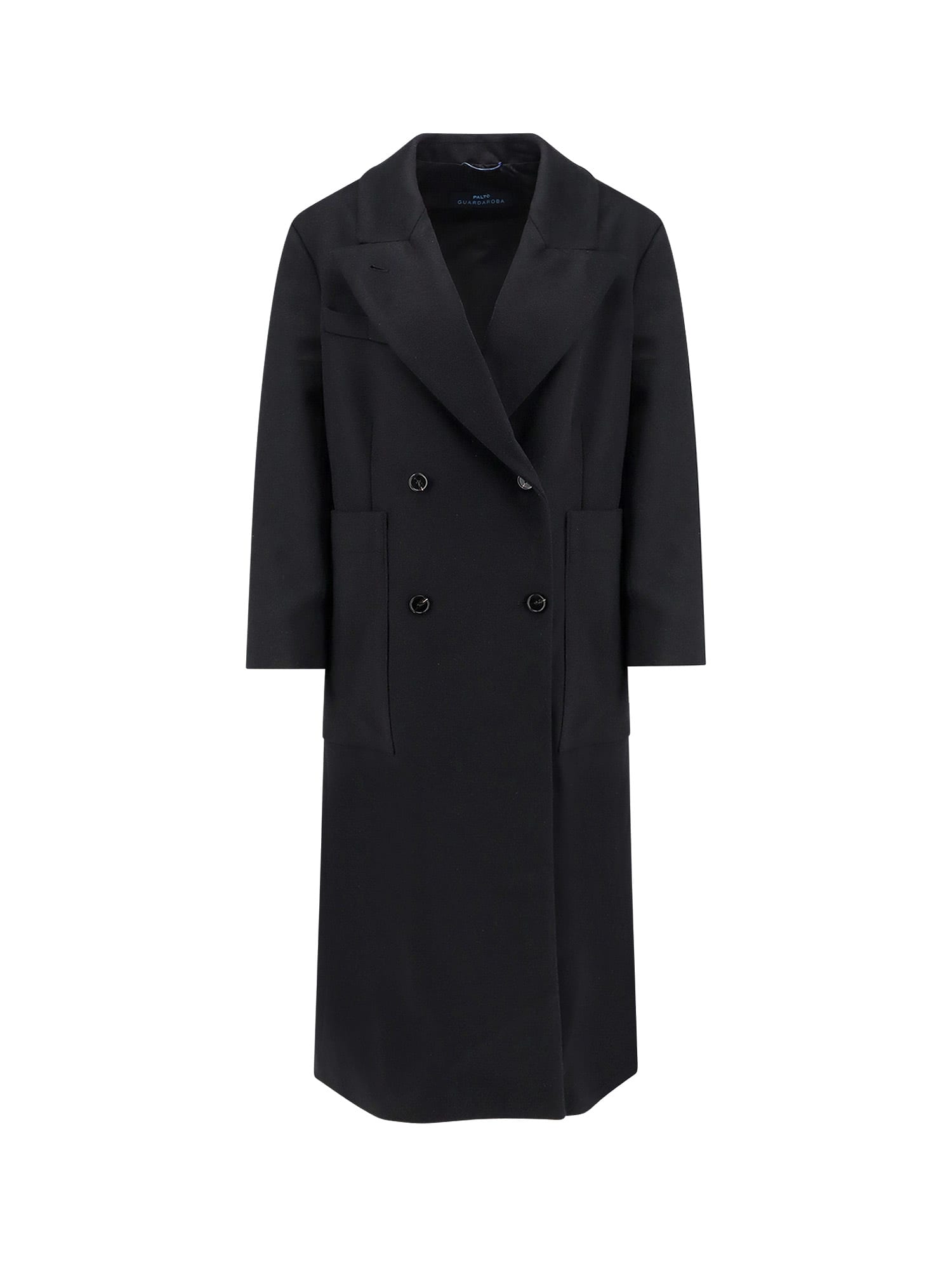Paltò Giada Double-breasted Coat In Black