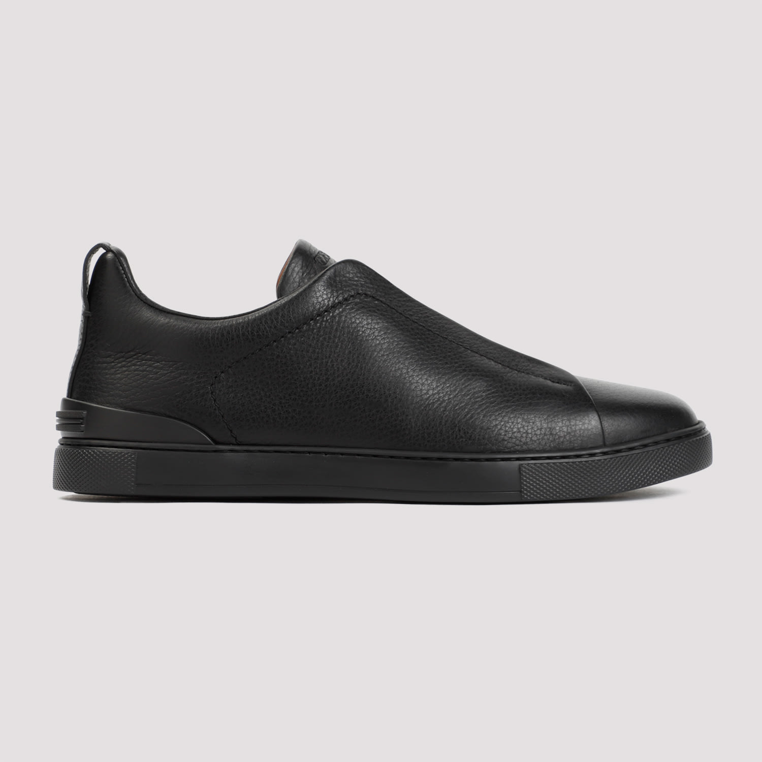 Zegna Triple Stitch Low-cut Skate Shoes In Black