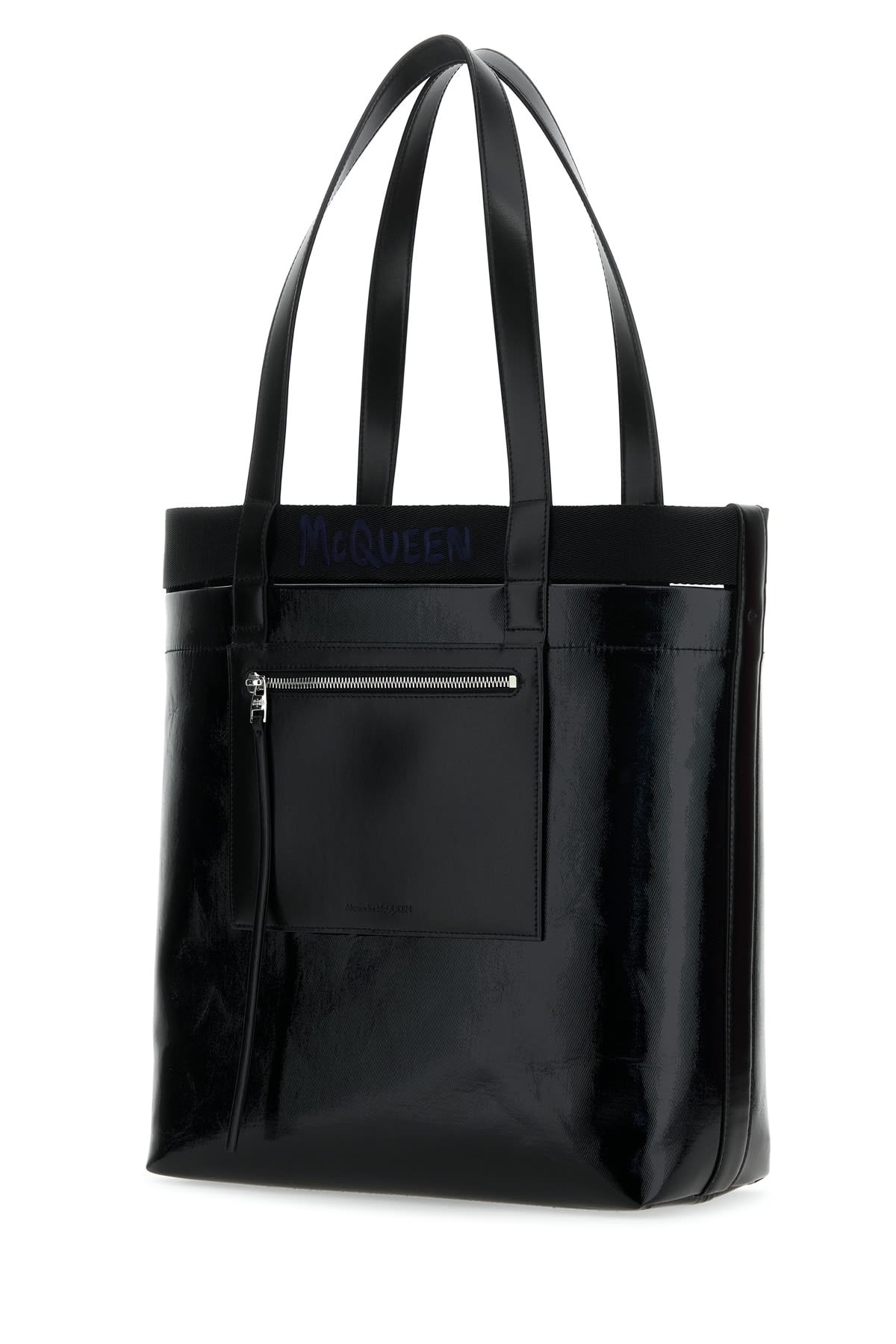 Shop Alexander Mcqueen Ns Mcqueen Shopper In Blackblue