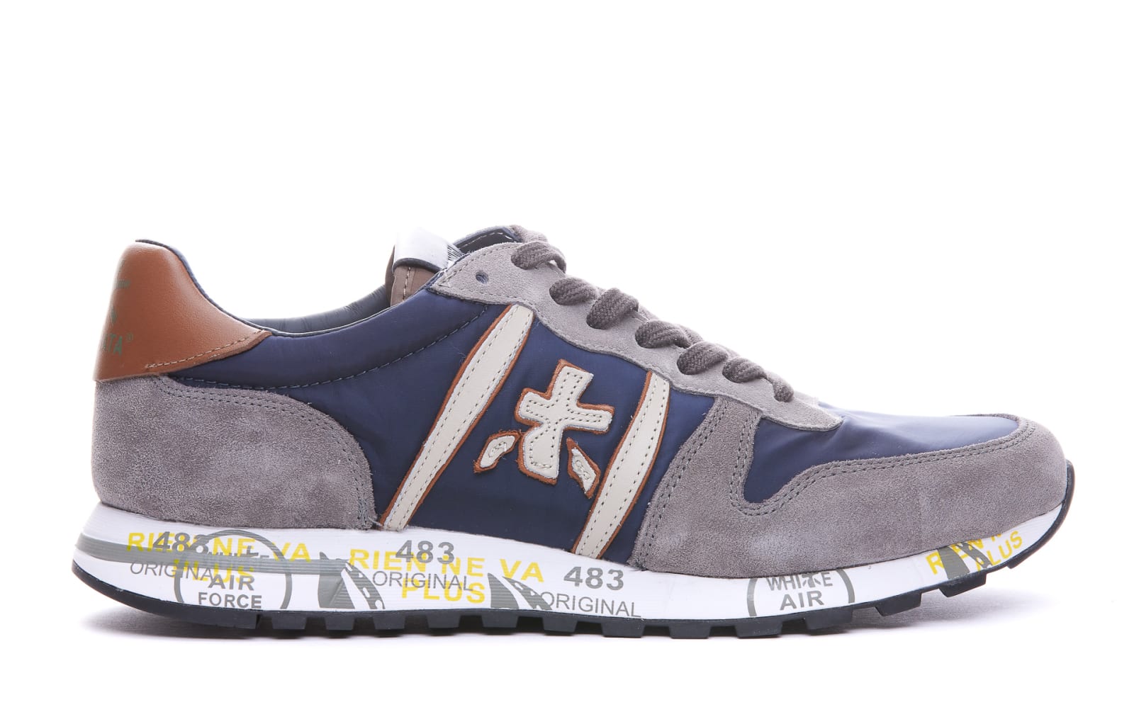 Shop Premiata Eric Sneakers Sneakers In Grey/blue