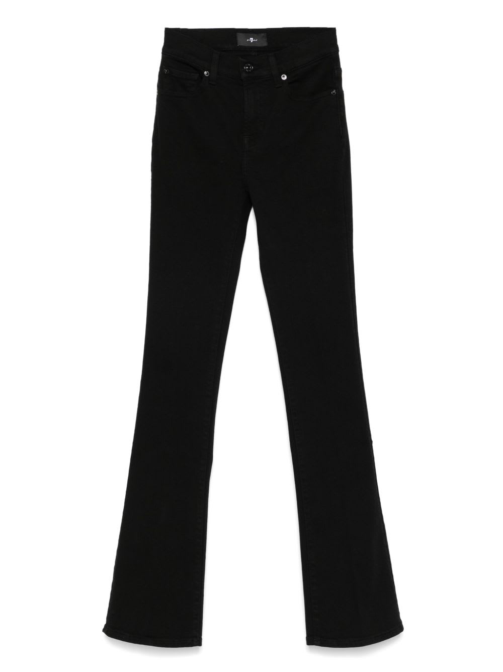 7 For All Mankind Flared Jeans In Black