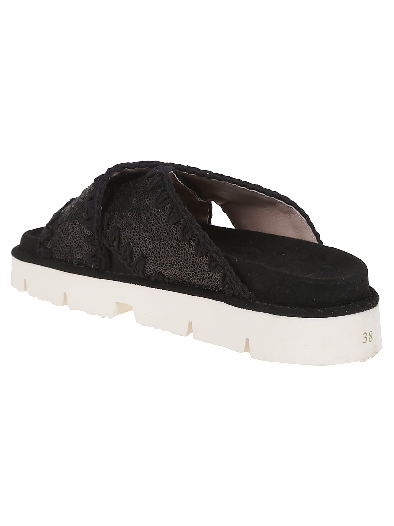 MOU CRISS-CROSS BIO SANDAL PLAIN MICROSEQUINS