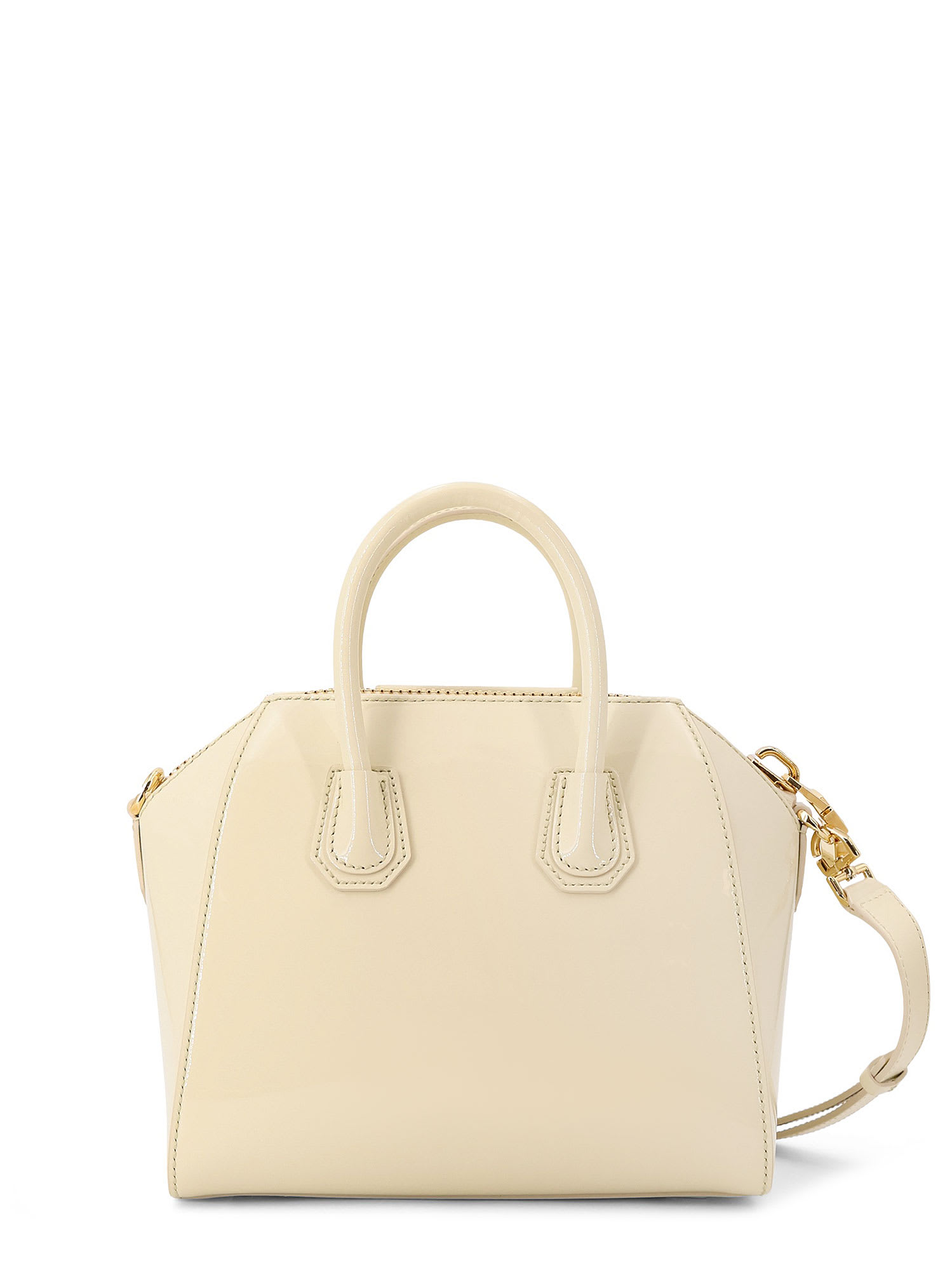 Givenchy Antigona Mini Patent Leather Bag In White