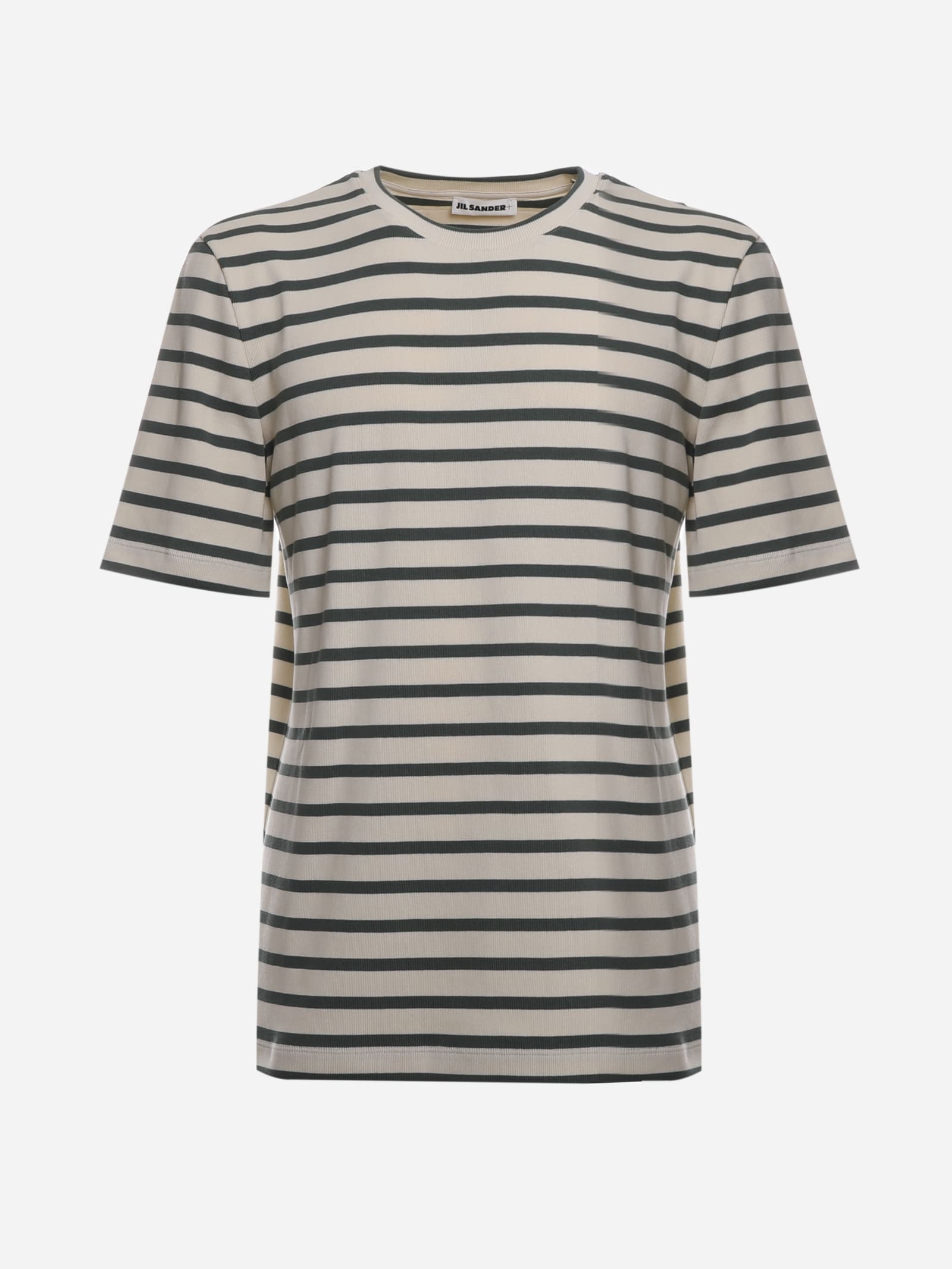 Jil Sander T-shirts COTTON T-SHIRT WITH ALL-OVER STRIPED PATTERN