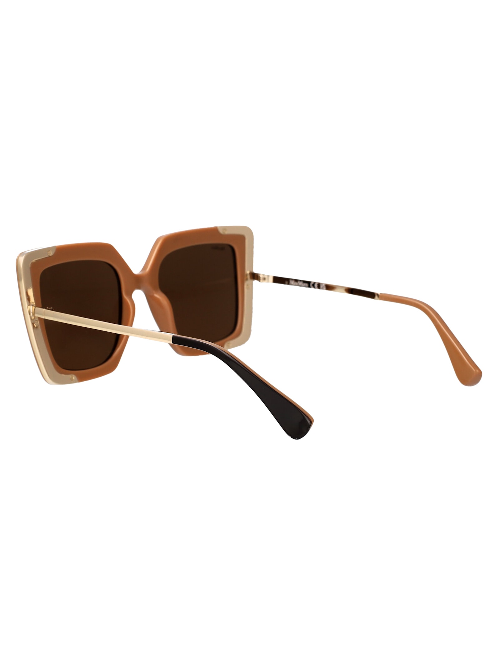 Shop Max Mara Mm0051/s Sunglasses In Dark Brown