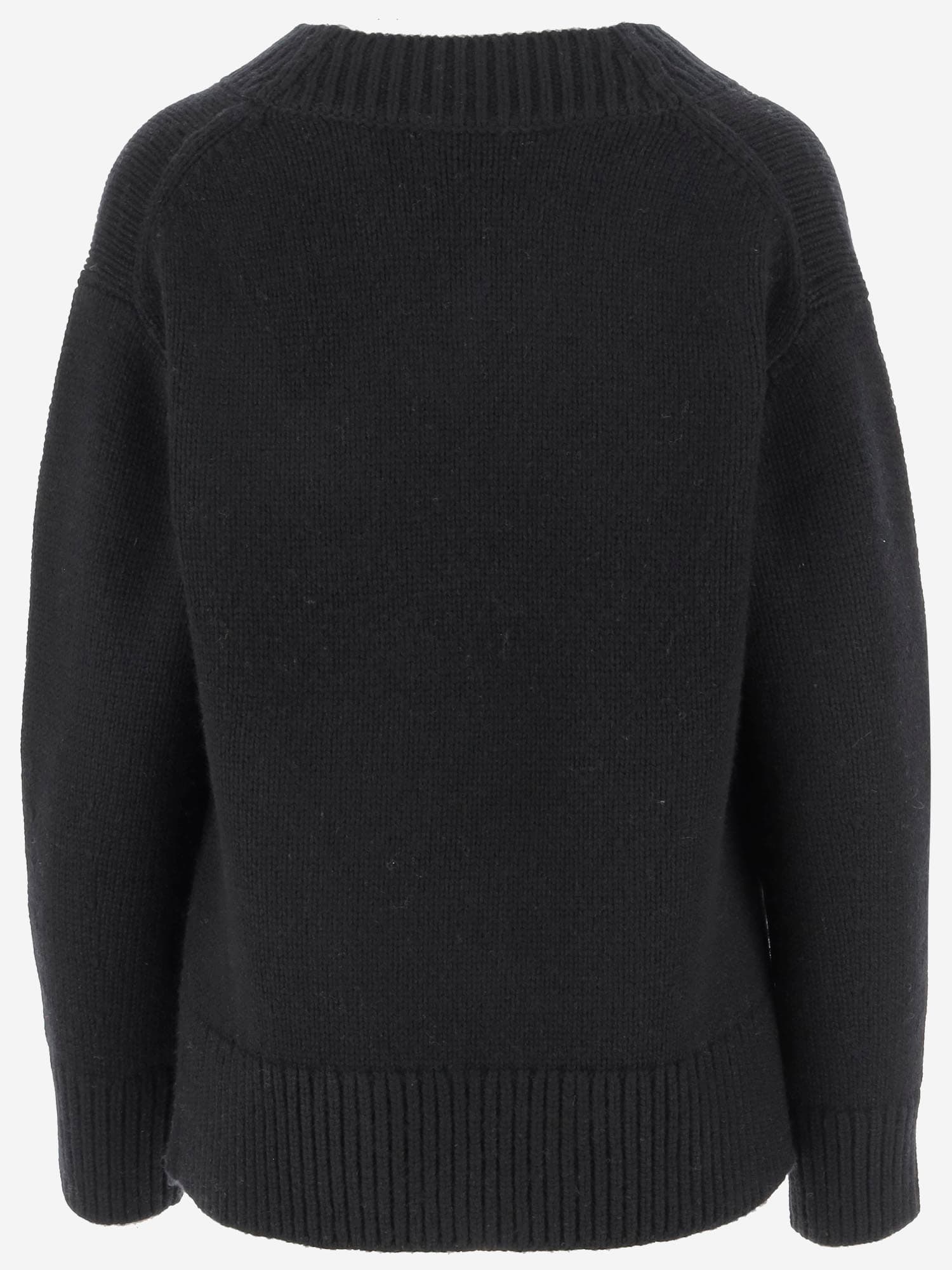 Shop Vince Wool Blend Sweater In Black