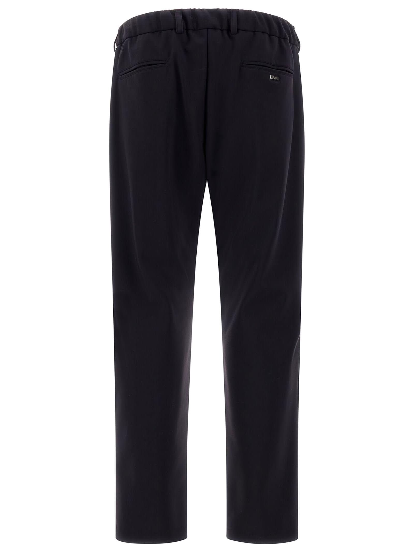 Herno ノンウォッシュド Light Scuba パンツ In Blue