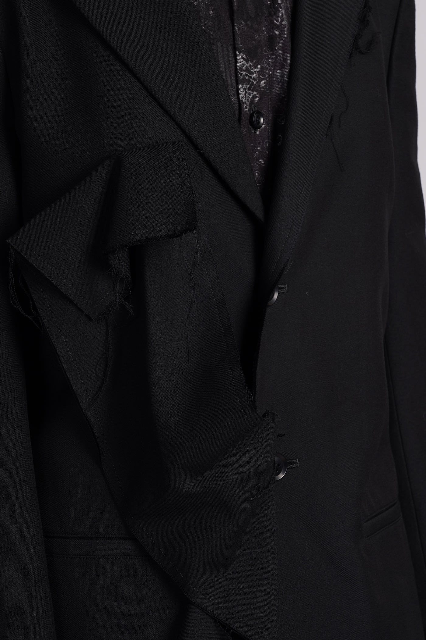 Shop Yohji Yamamoto Blazer In Black Rayon