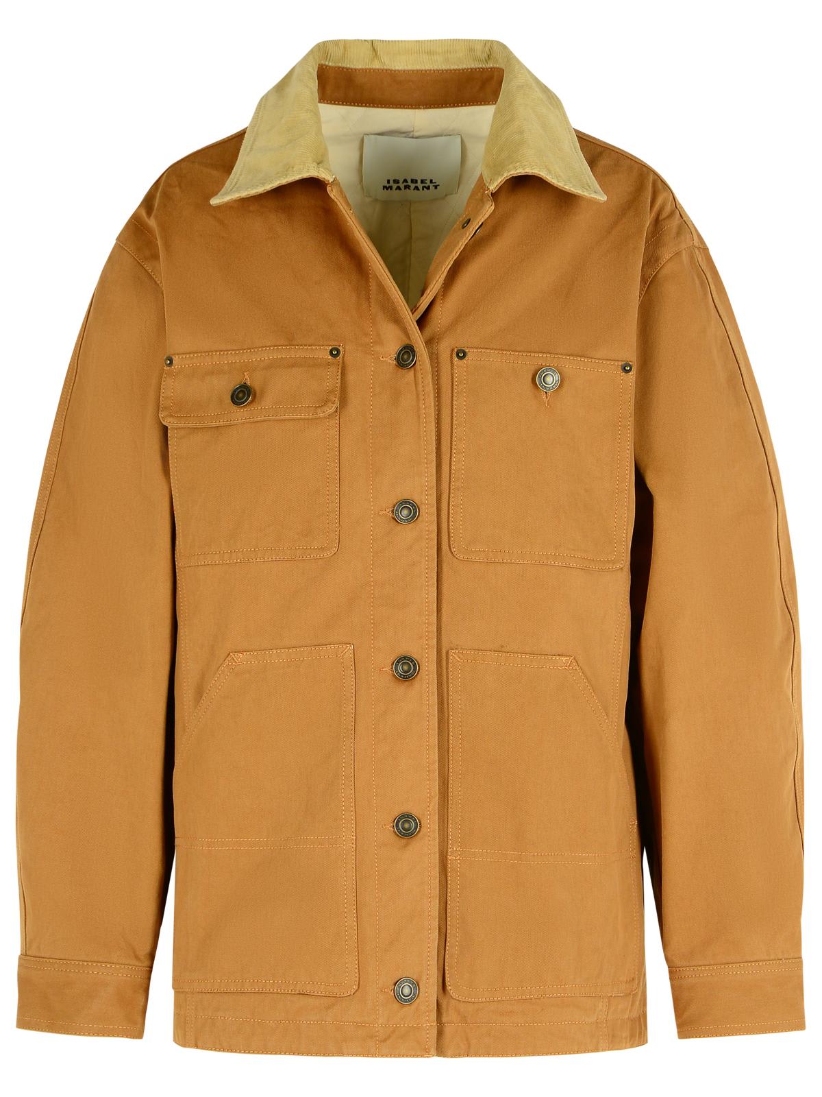 Isabel Marant Cotton Workwear Jacket Ninon In Brown