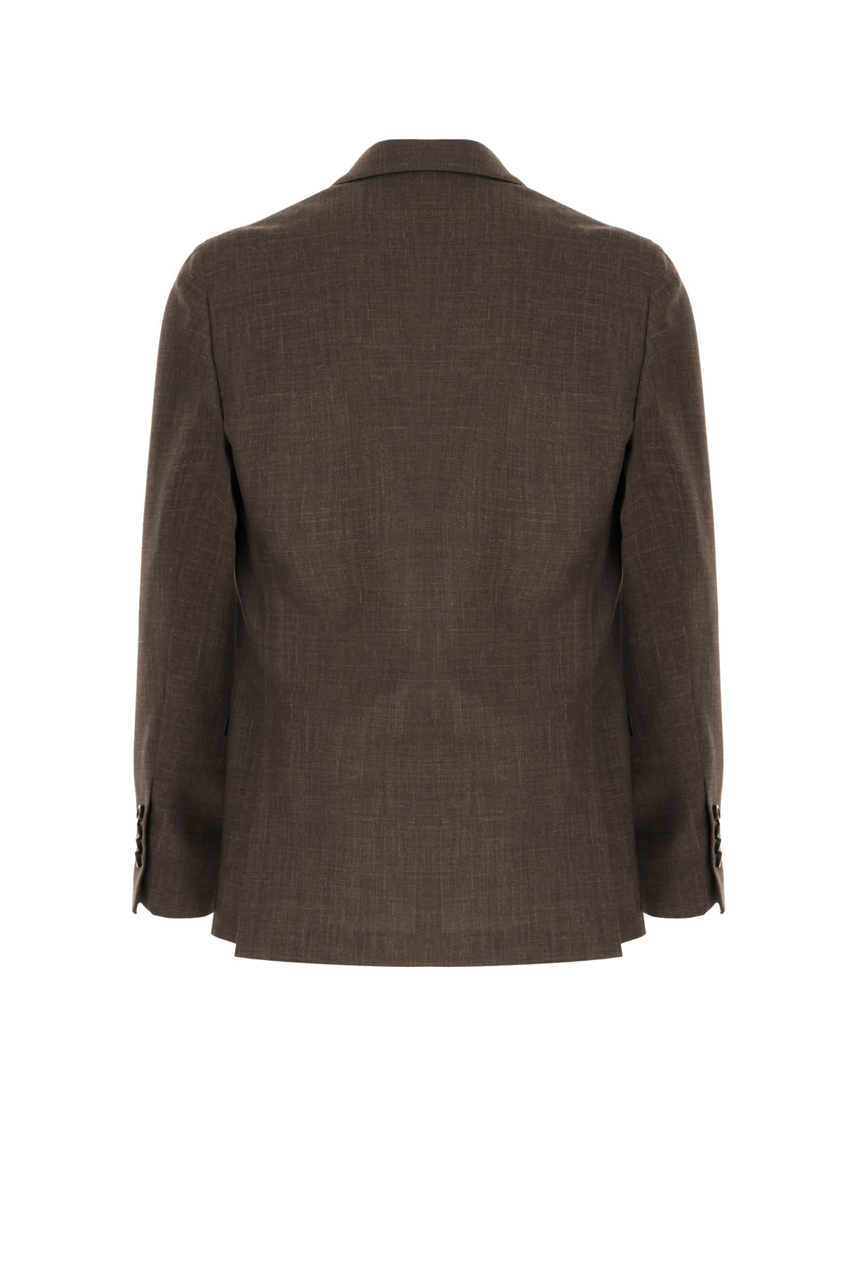 Lardini Embroidered Wool Blend Suit In Marrone