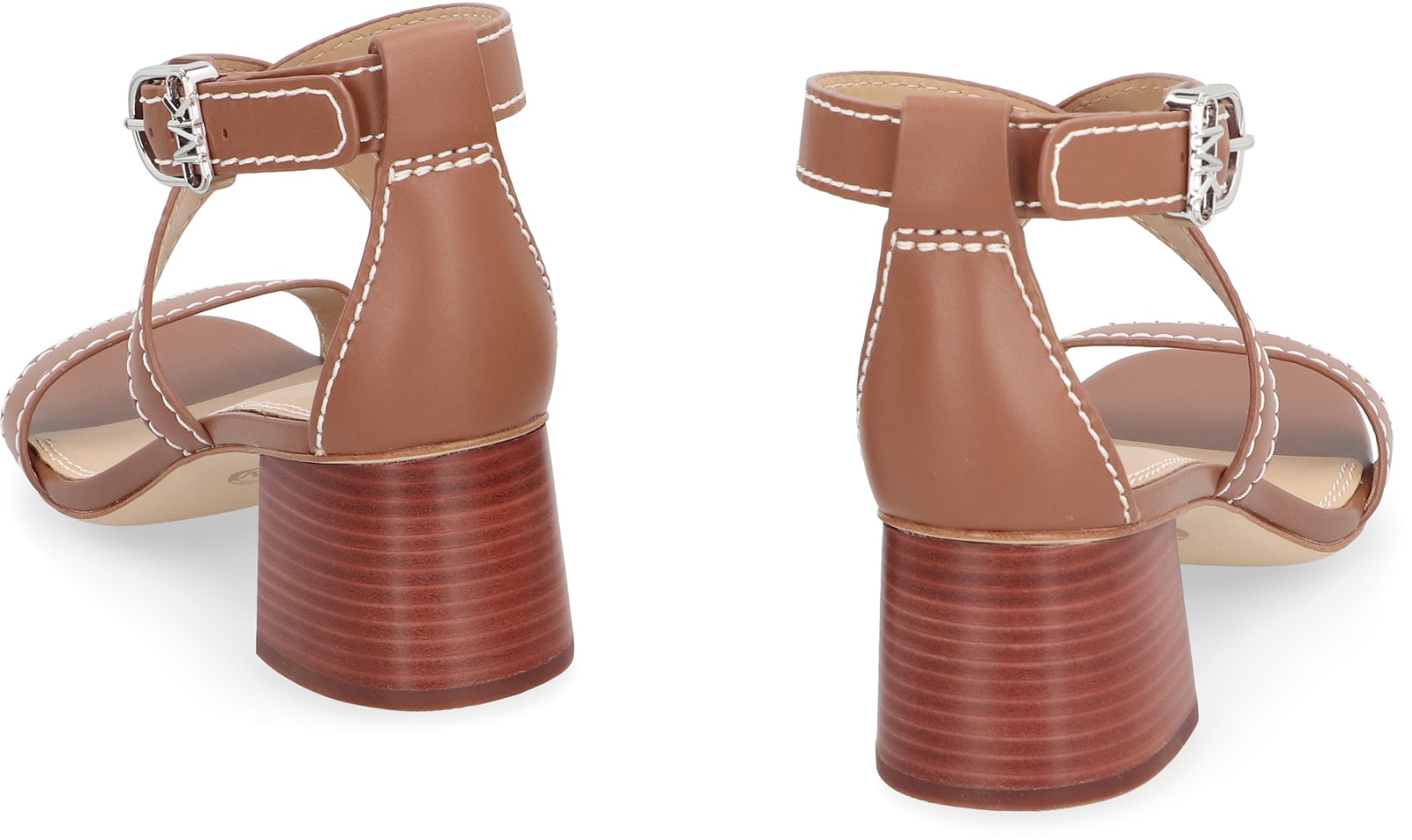 Shop Michael Michael Kors Ashton Leather Sandals In Brown
