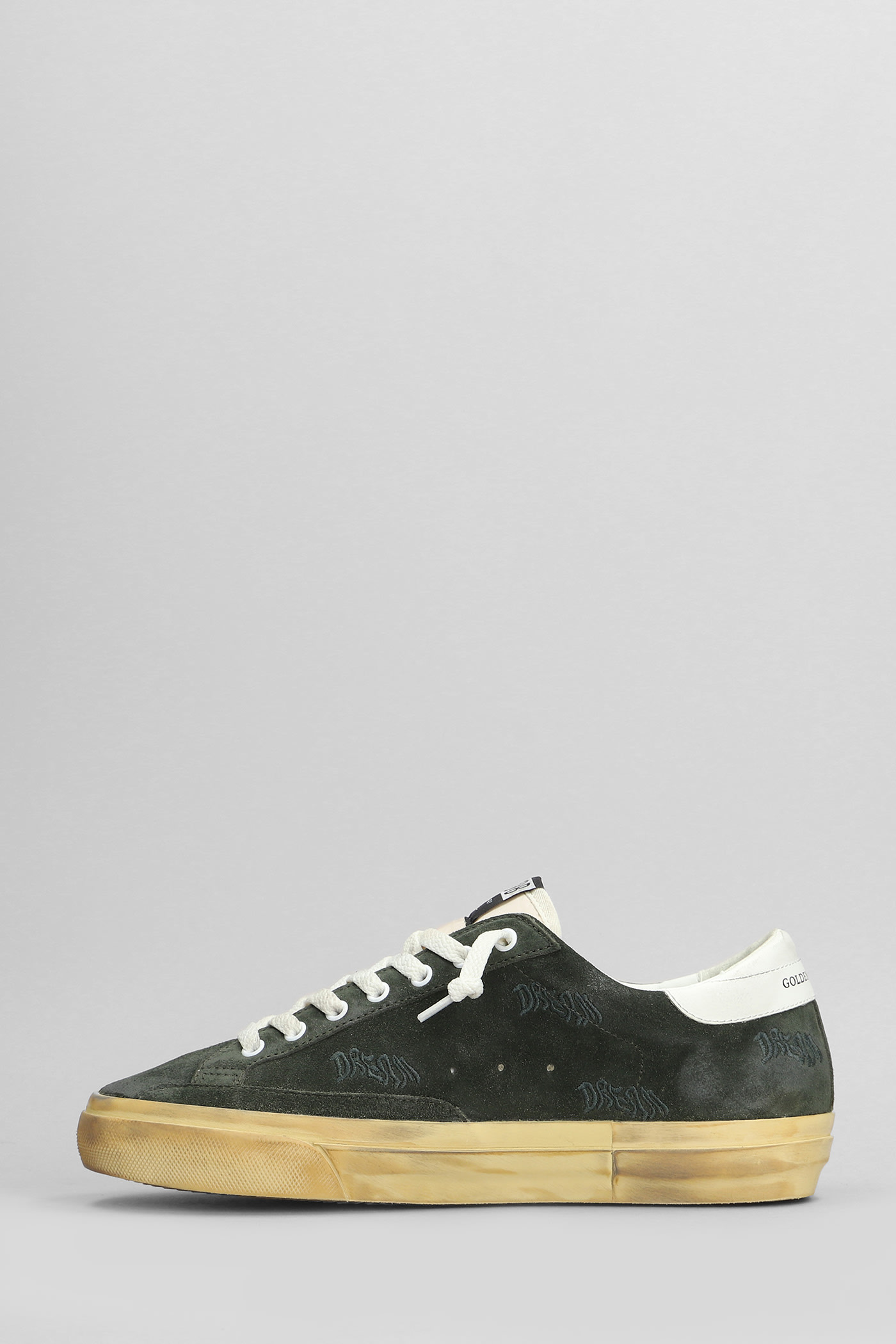 Shop Golden Goose Superstar Sneakers In Green Suede