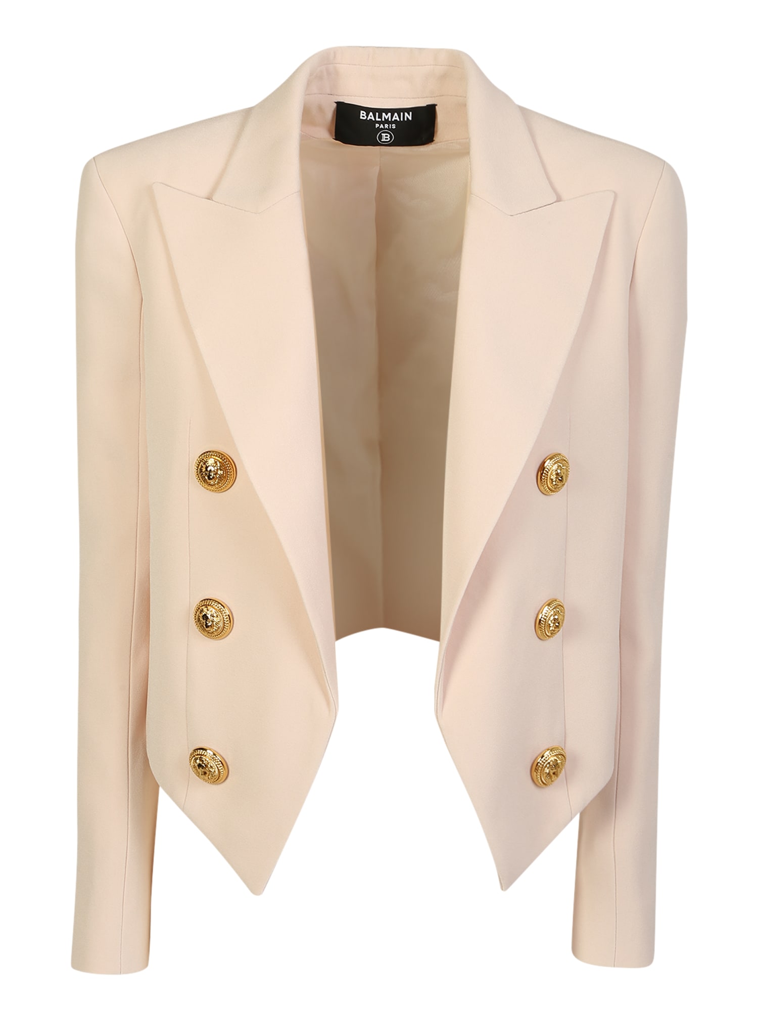 Fitted Jacket With Buttons In Detail By Balmain; Classic And Timeless