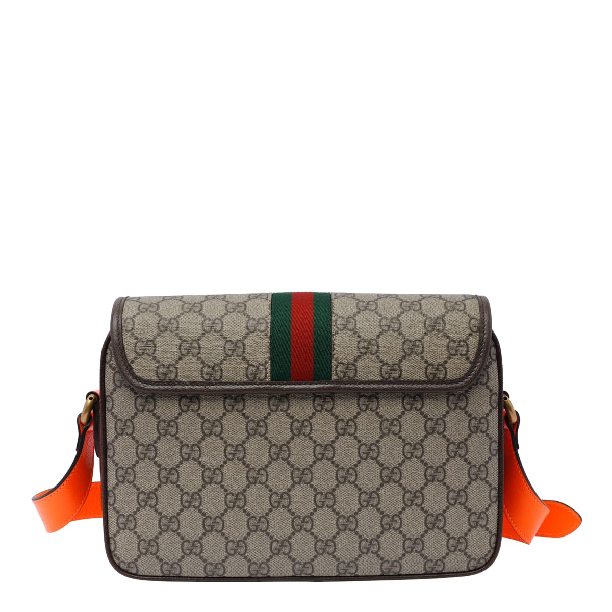 Shop Gucci Ophidia Gg Messenger Bag In Brown