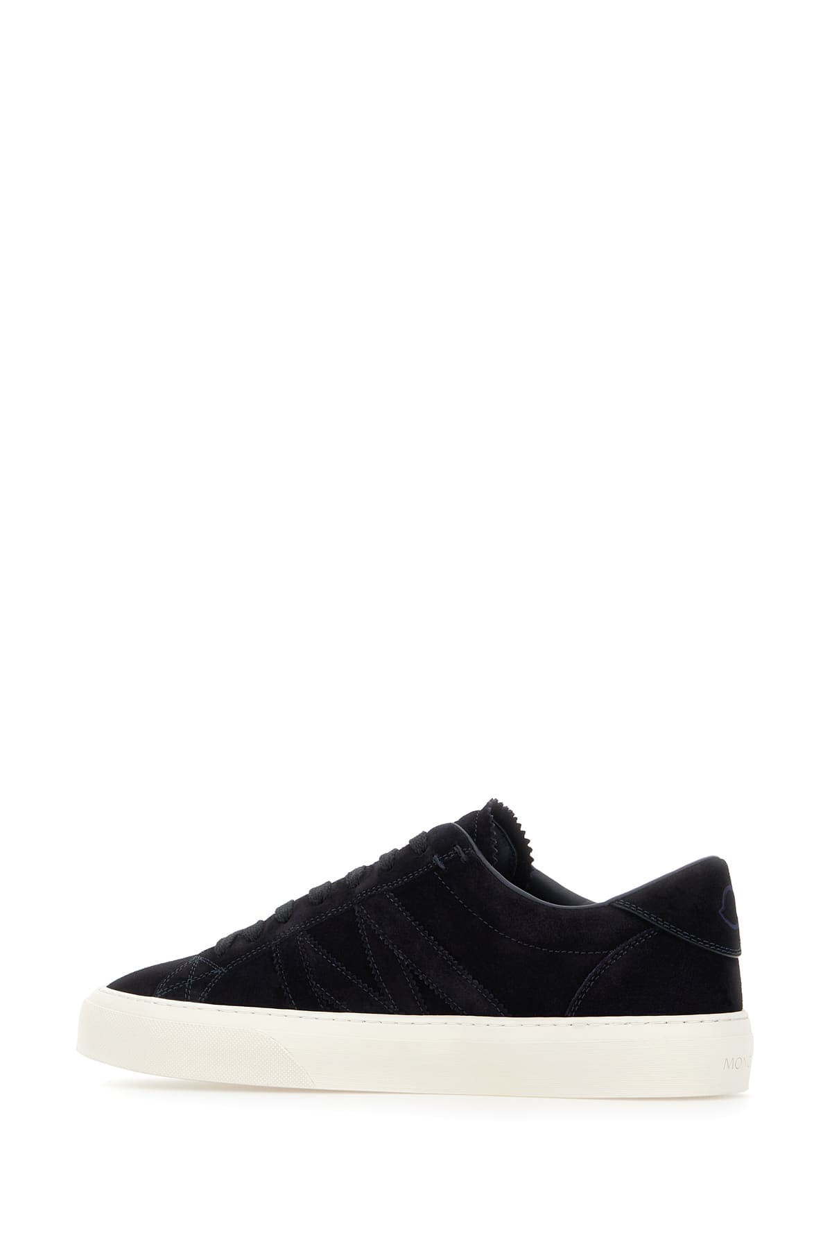 Shop Moncler Midnight Blue Suede Monaco 2 Sneakers