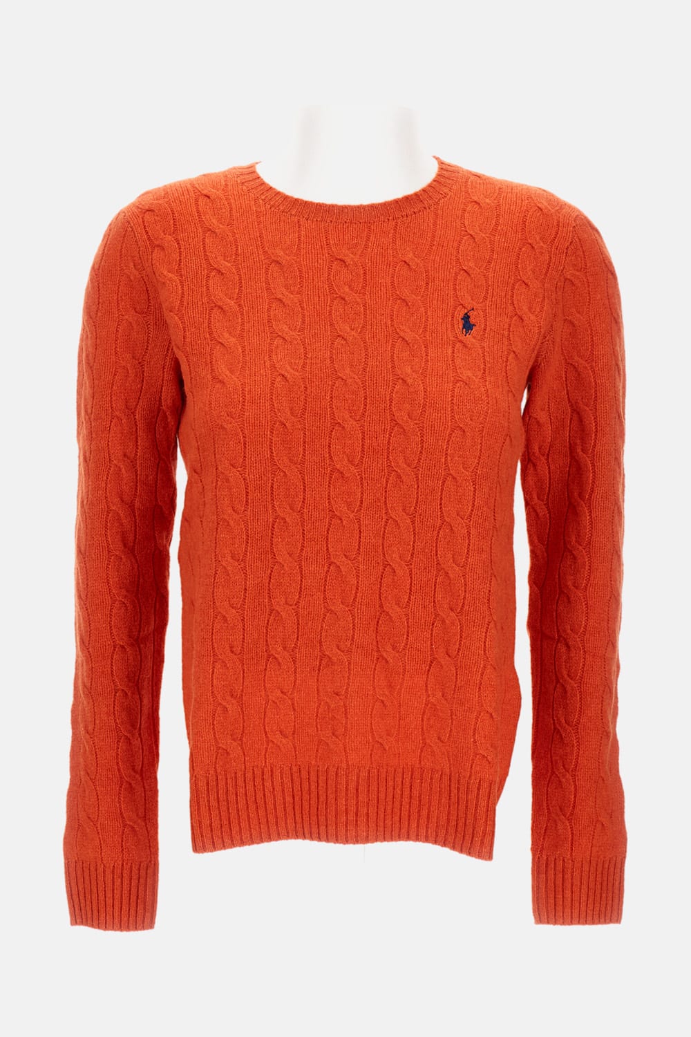 Polo Ralph Lauren Orange Cable-knit Sweater In Wool And Cashmere In Orange
