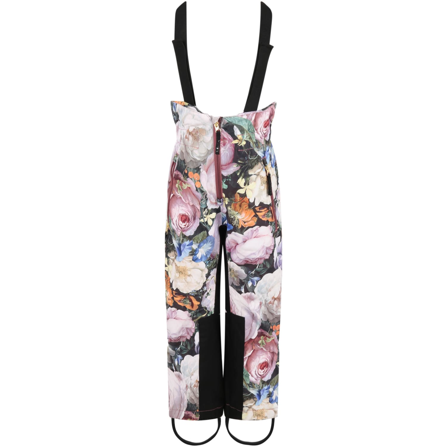 Molo Multicolor Ski Overall For Girl With Flowers
