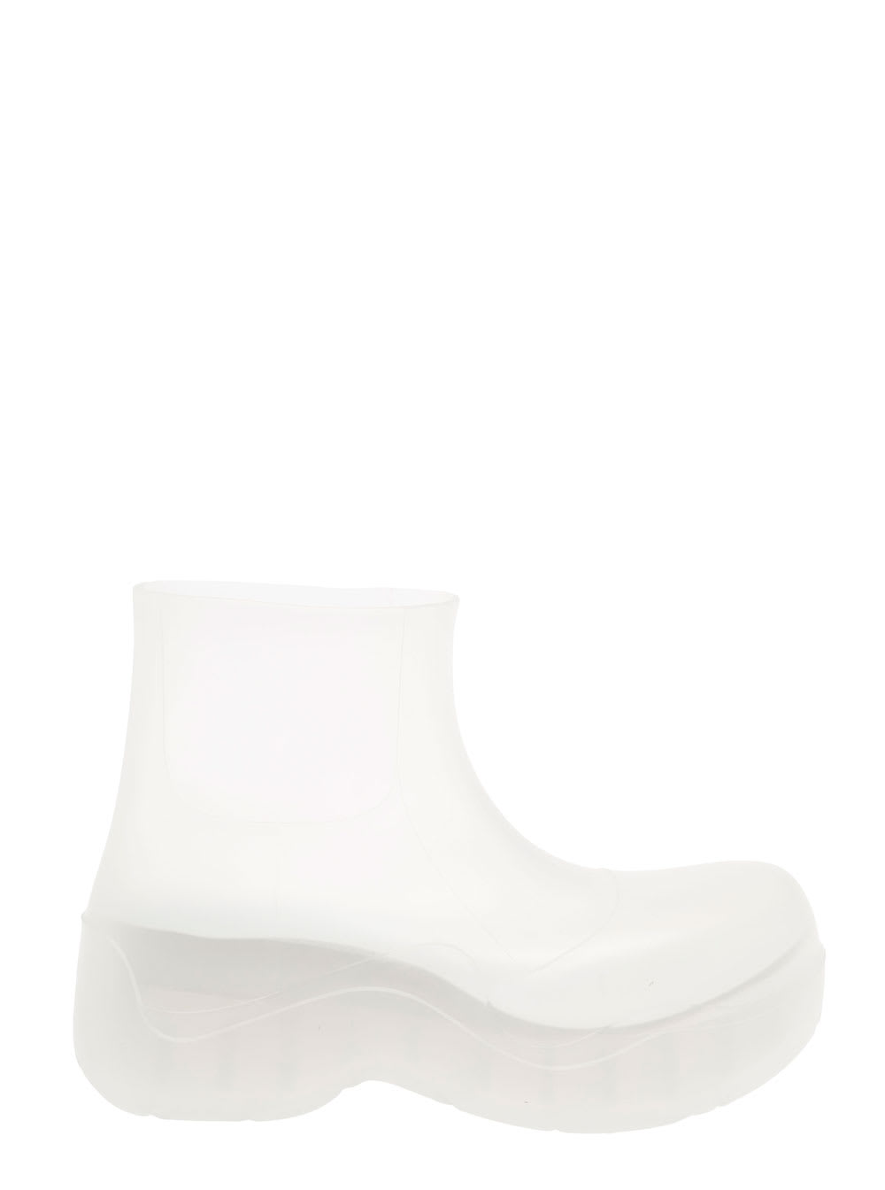 Bottega Veneta puddle White Boots With Chunky Platform And Matte Finish In Rubber Woman