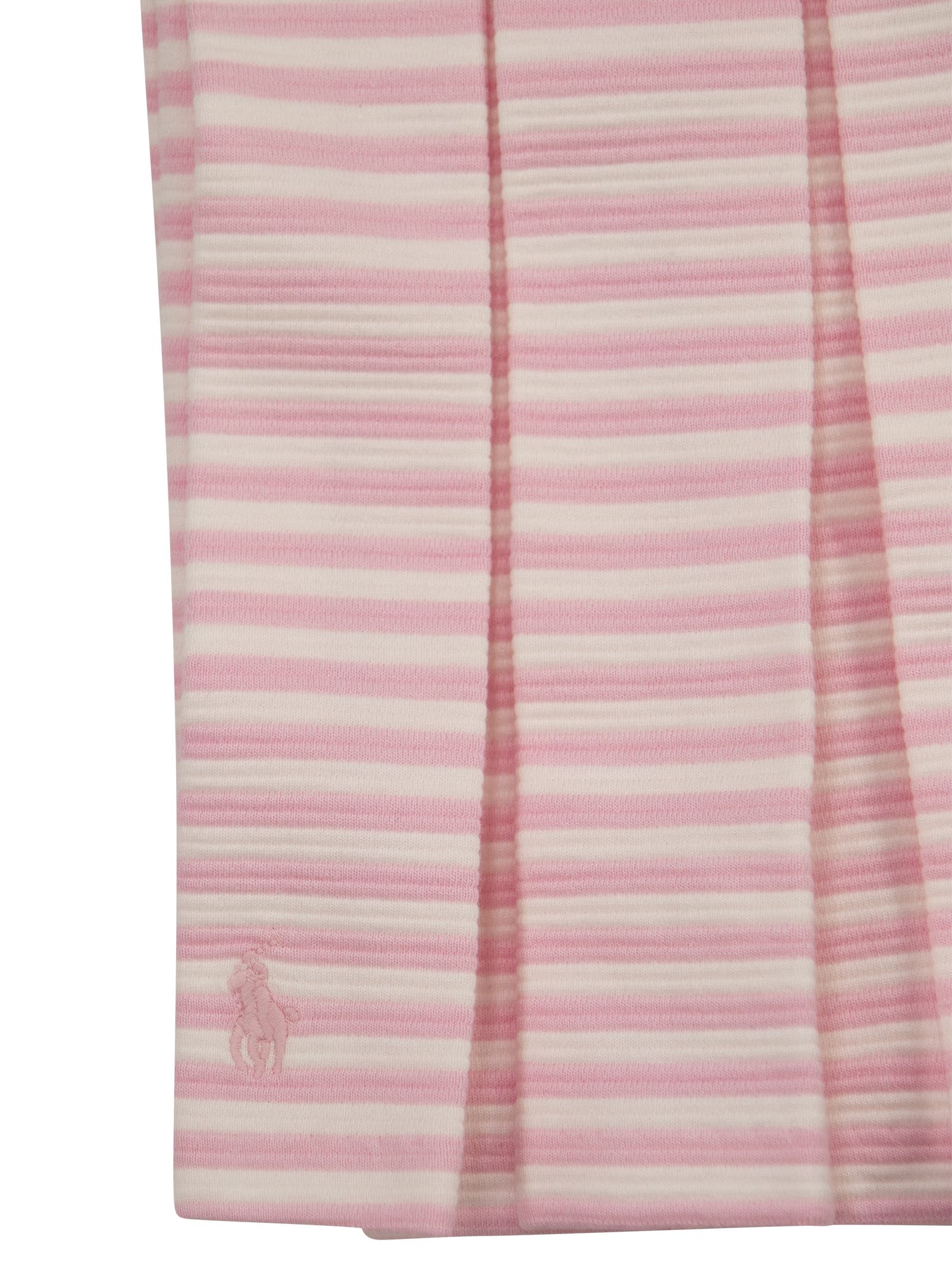 Shop Polo Ralph Lauren Striped Cotton Dress In Pink/white