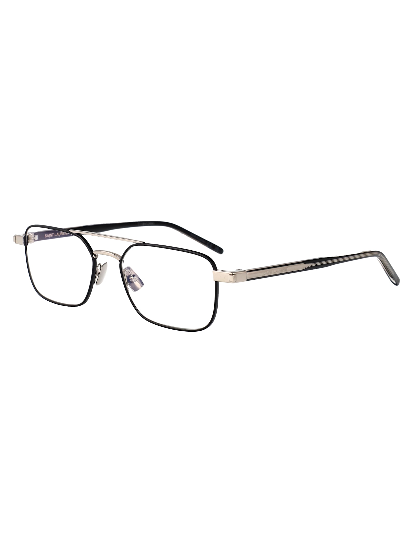 Saint Laurent Sl 780 Glasses In Silver-crystal-transparent