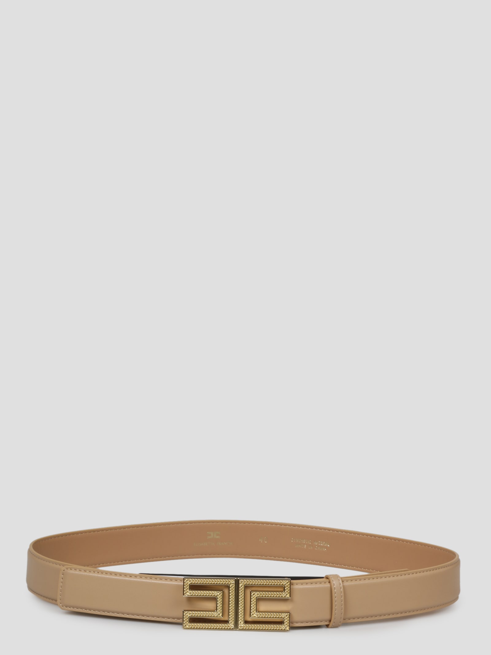 Elisabetta Franchi Logo-buckle Belt In Brown