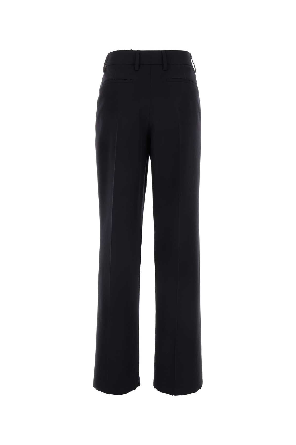 Shop Prada Black Gabardine Pant In Bleu