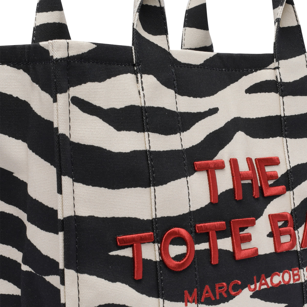 Shop Marc Jacobs The Zebra Large Tote Bag In Black