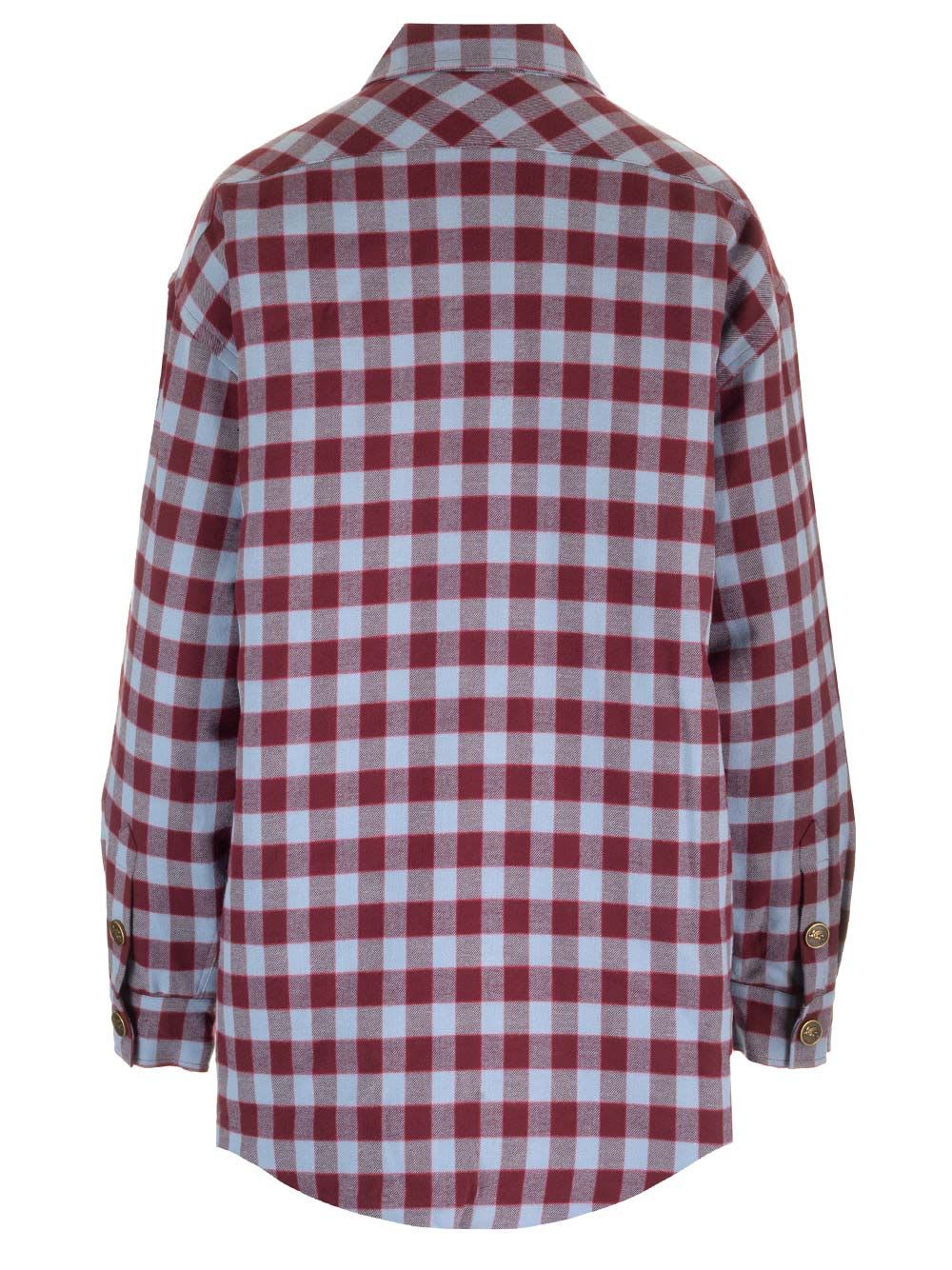 Shop Etro Padded Overshirt In Multicolor