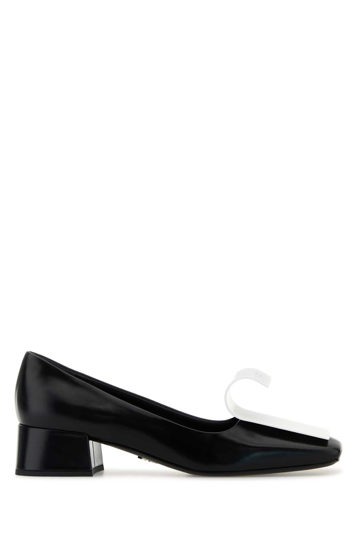 Prada Two-tone Pumps In Nero+bianco