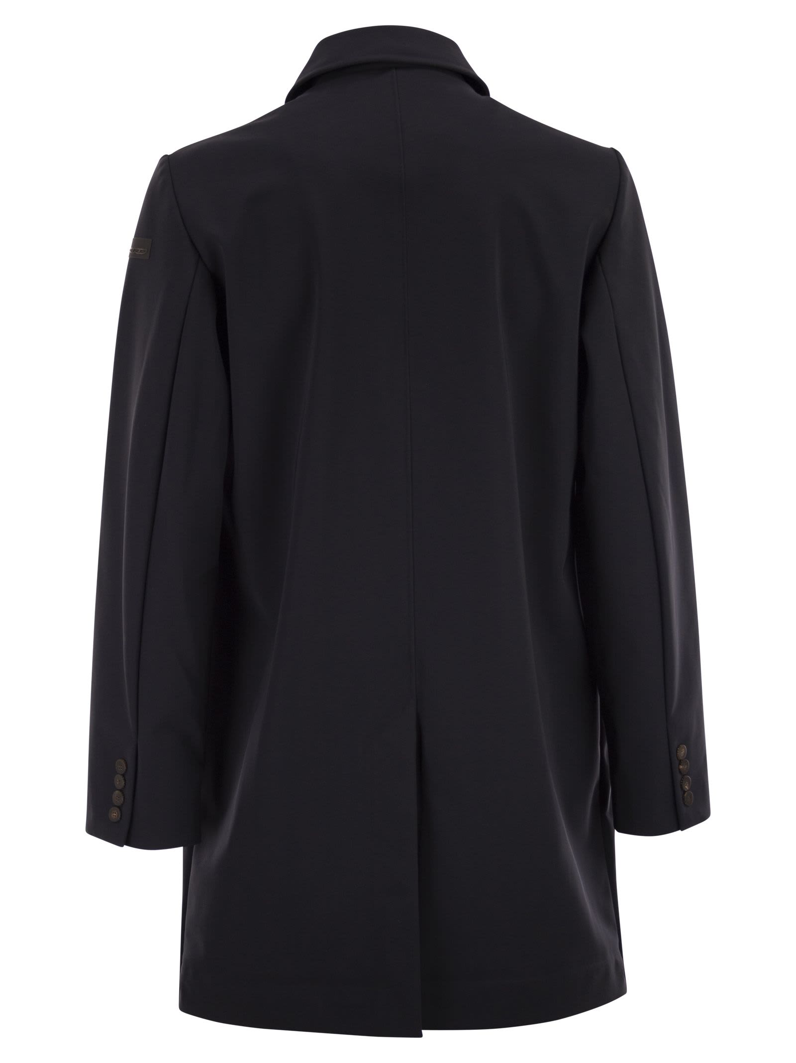 Rrd - Roberto Ricci Design Surflex Winter Thermo Coat - Technical Fabric Coat In Black