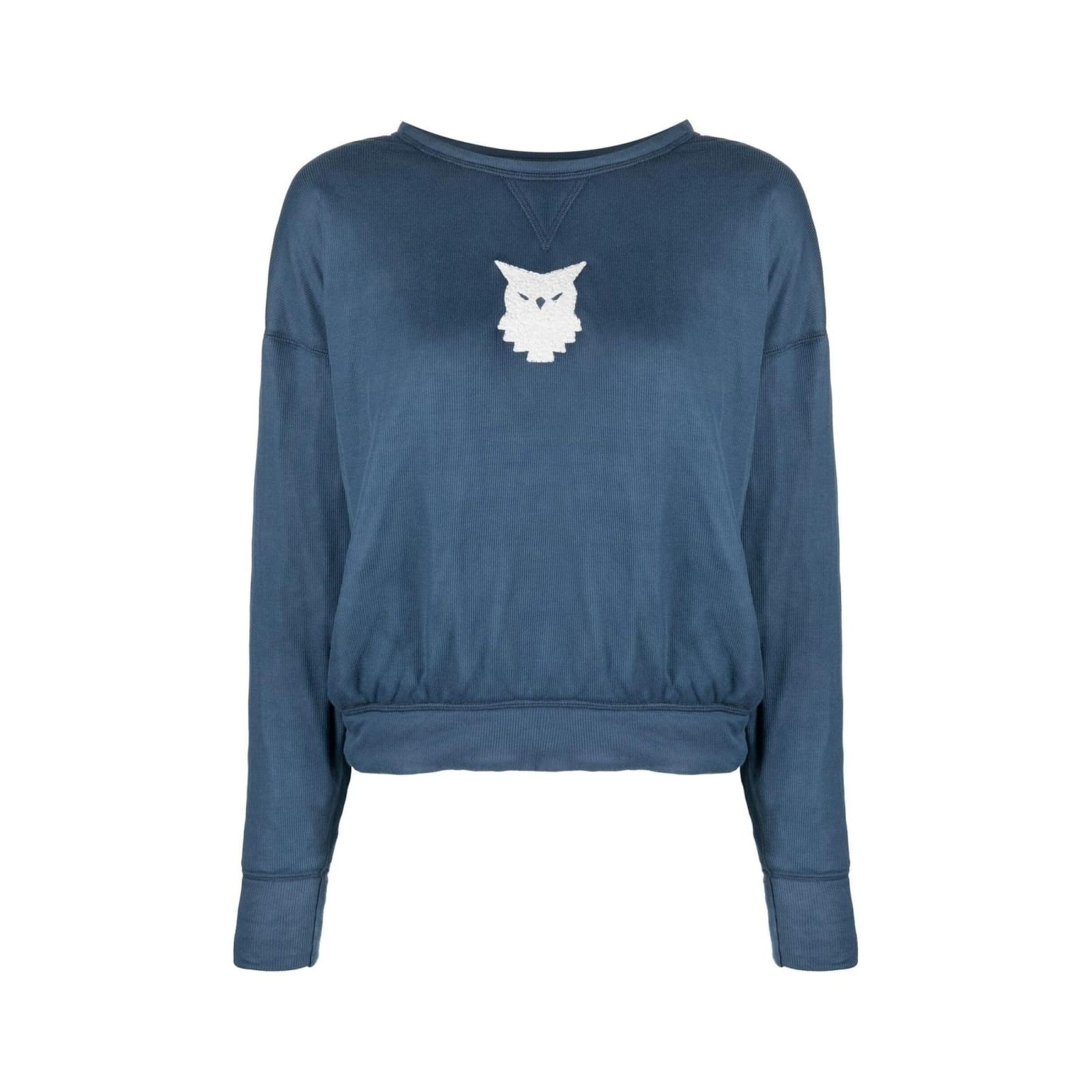 Shop Maison Margiela Owl Motif Sweater In Blue