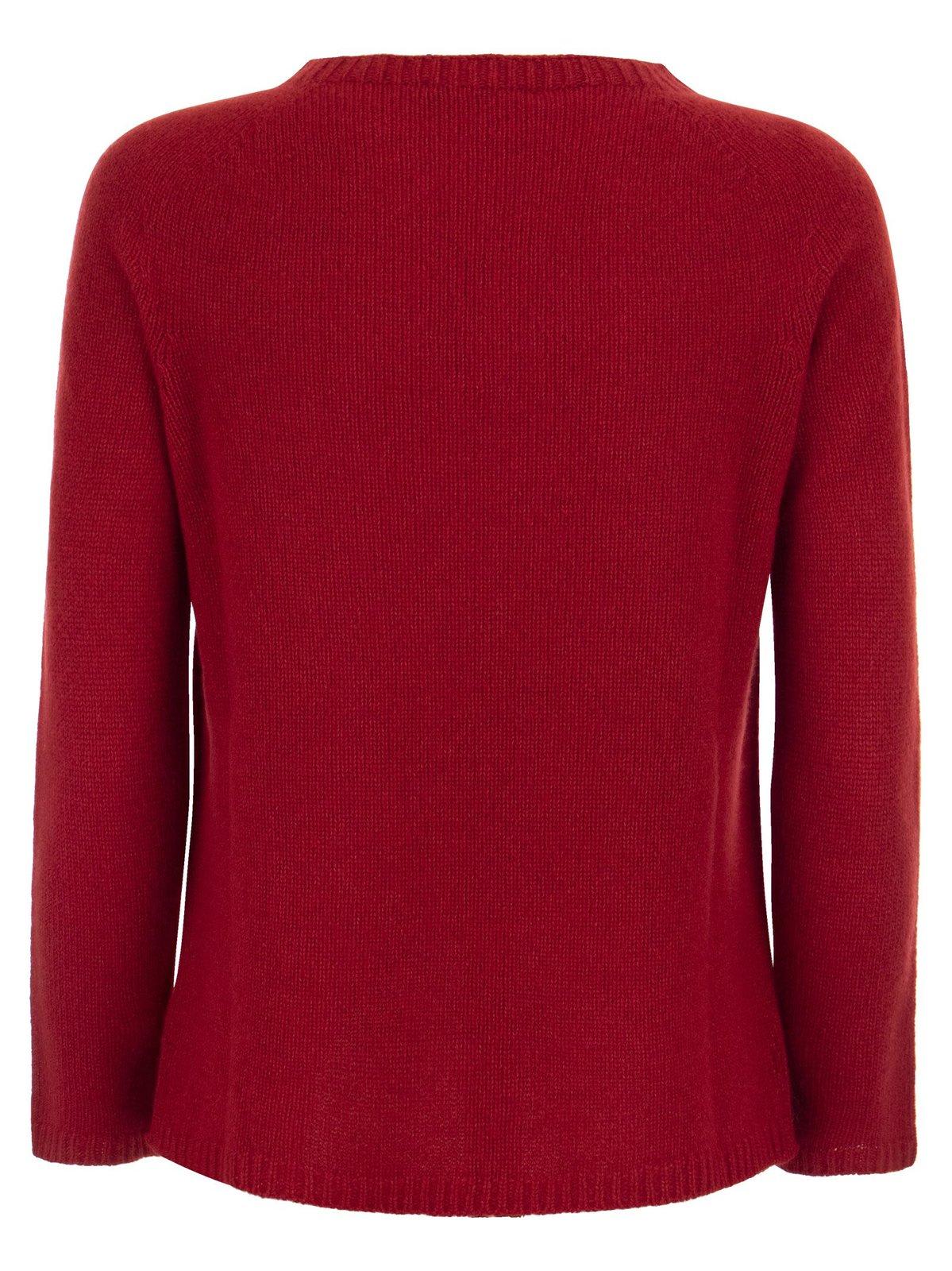 Shop 's Max Mara Crewneck Knitted Jumper In Red