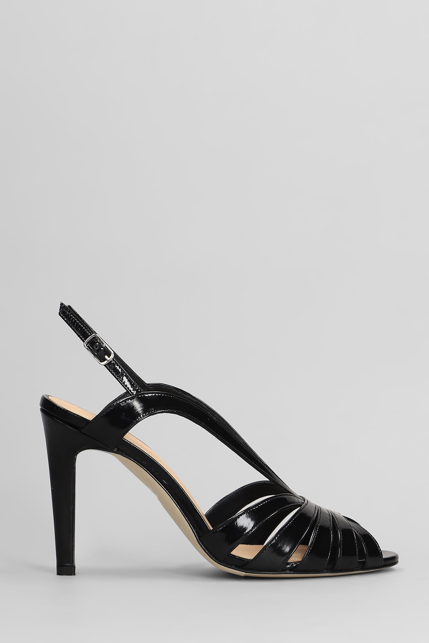 Sandals In Black Leather