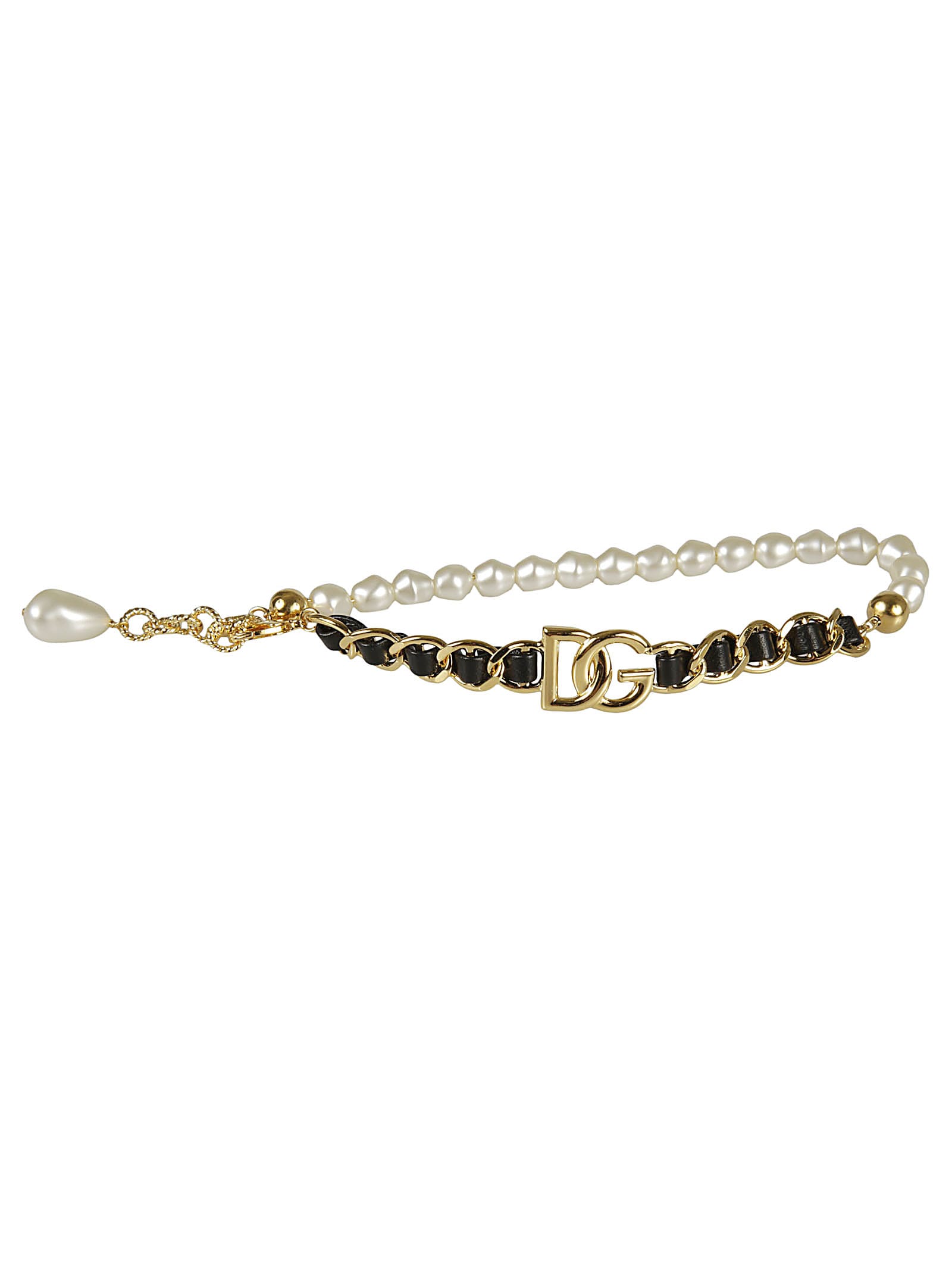 Dolce & Gabbana Logo Plaque Chain Bracelet