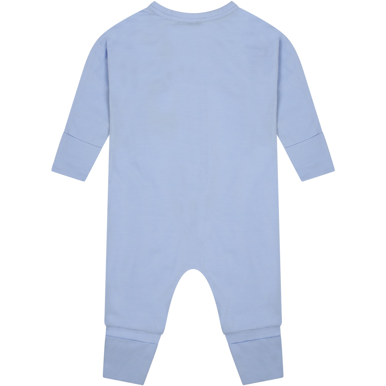 Shop Burberry Light Blue Set For Baby Boy With Logo